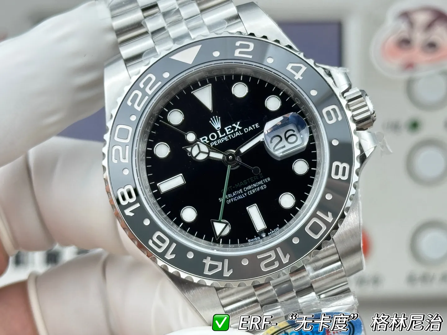 Rolex GMT-Master II 126710 GRNR 904L Steel ERF 1:1 Best Edition on Jubilee Bracelet JH3285 (Free Sprung) 22 f0cf67092240644 AMO Watch