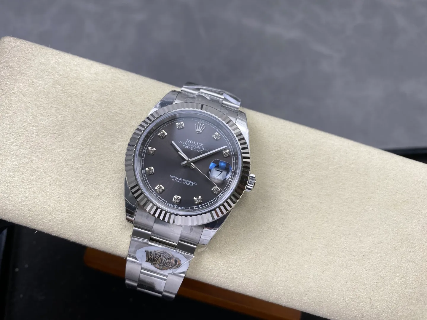 Rolex DateJust 41 126334 WKD 1:1 Best Edition Gray Diamond Dial on Oyster Bracelet JH3235 (Free Sprung) 36 f336a6eb1661a5b AMO Watch