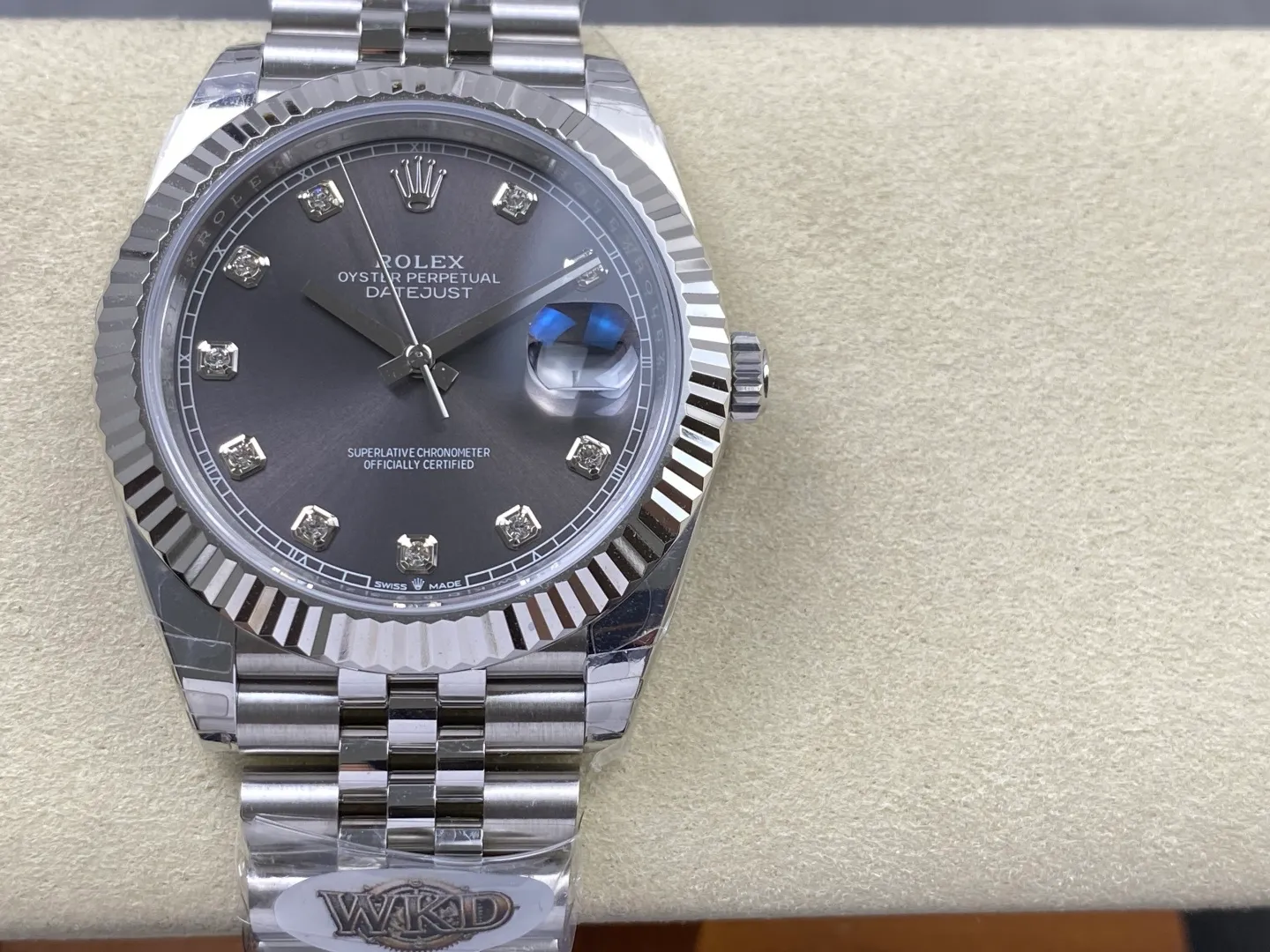 Rolex DateJust 41 126334 WKD 1:1 Best Edition Gray Diamond Dial on Jubilee Bracelet JH3235 (Free Sprung) 24 f33f4e2b0401361 AMO Watch