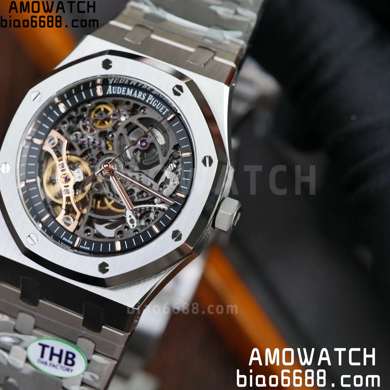 Royal Oak 41mm Openworked 15407 SS THB 1:1 Best Edition on SS Bracelet SA3132 V4 (Free Sprung) 81 f5c9f189cf979b0 AMO Watch