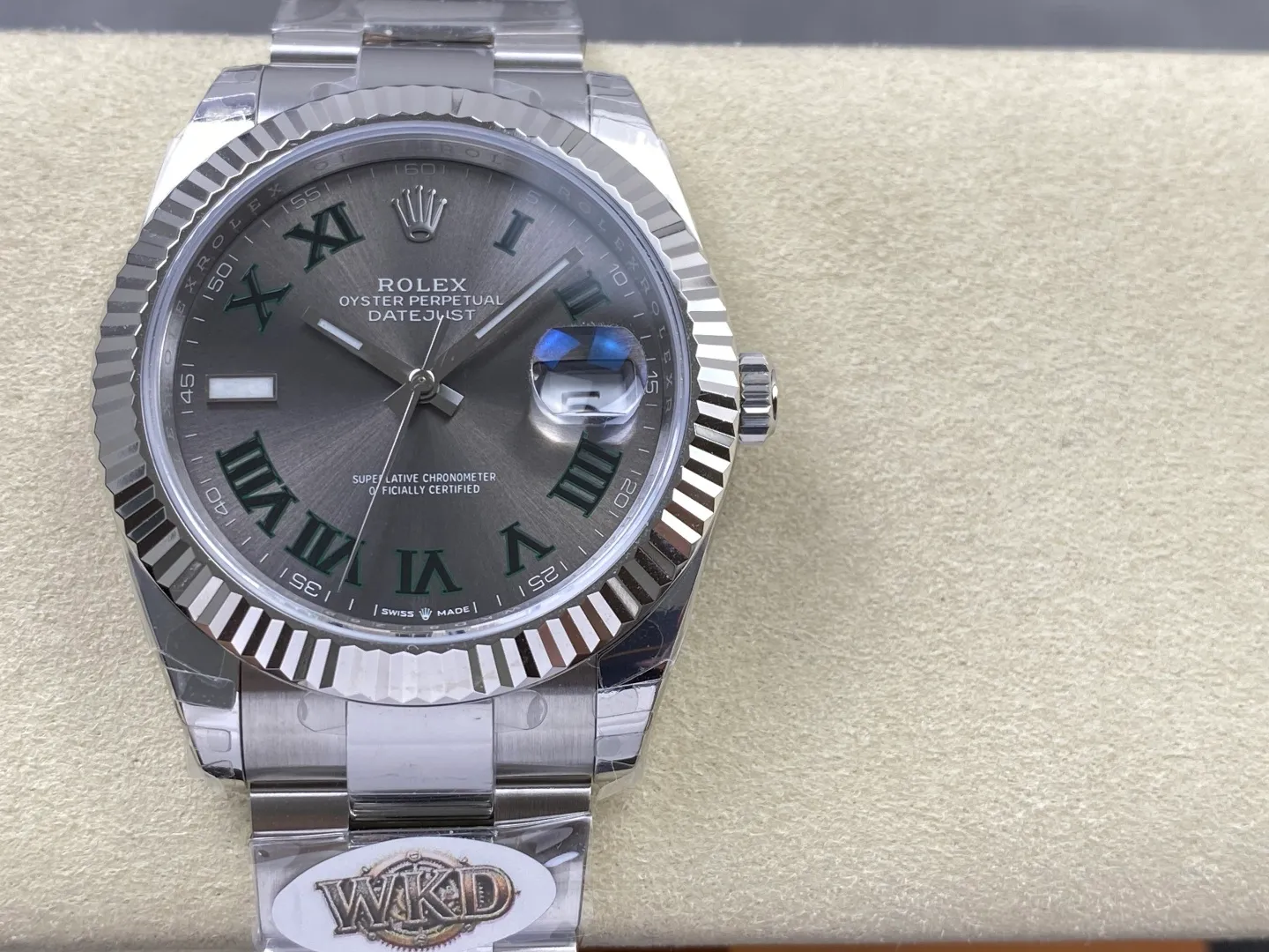 Rolex DateJust 41 126334 WKD 1:1 Best Edition Gray Roman Dial on Oyster Bracelet JH3235 (Free Sprung) 31 f8400f2ffeb72ad AMO Watch