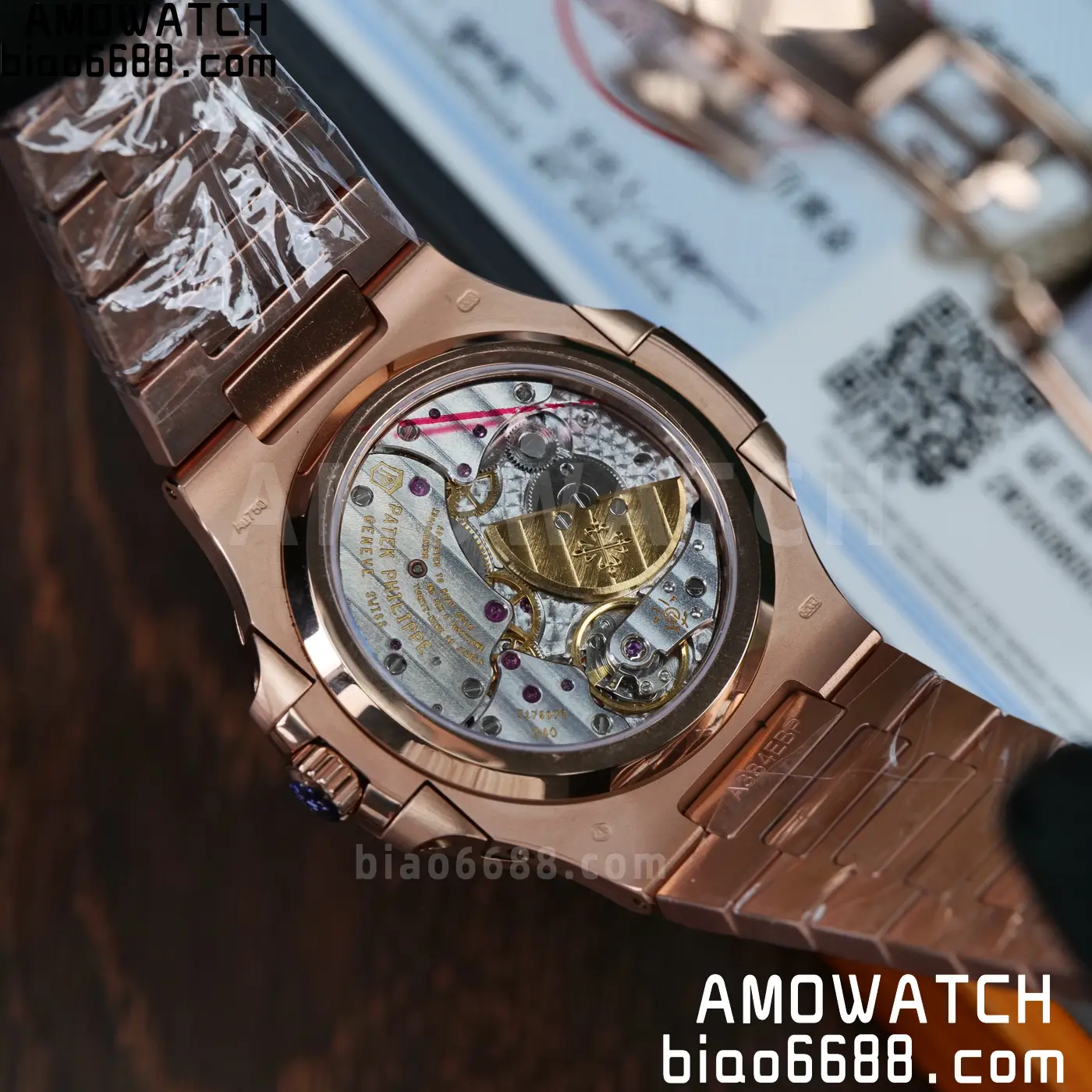 Patek Philippe Nautilus 5712R RG UMI 1:1 Best Edition Brown Dial on RG Bracelet A240 Super Clone Weighted 93 f84fabee77d2067 AMO Watch