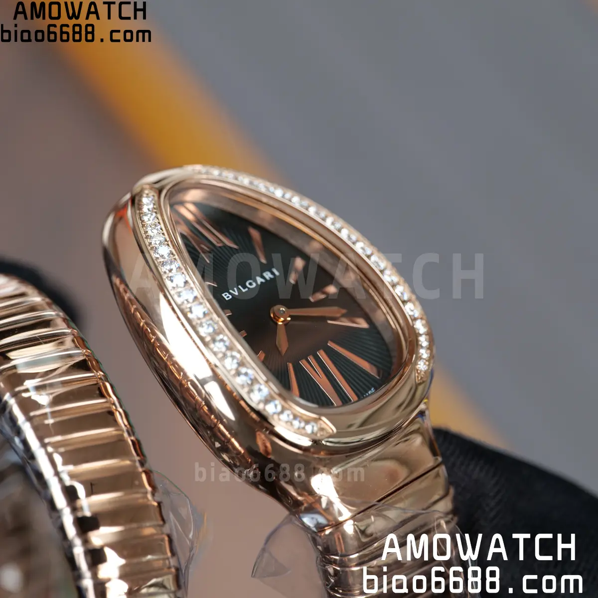 BVLGARI Serpenti Seduttori Watch 101815 RG BVF 1:1 Best Edition Black Dial on YG Bracelet ETA Quartz 72 f9301921709f8ff AMO Watch