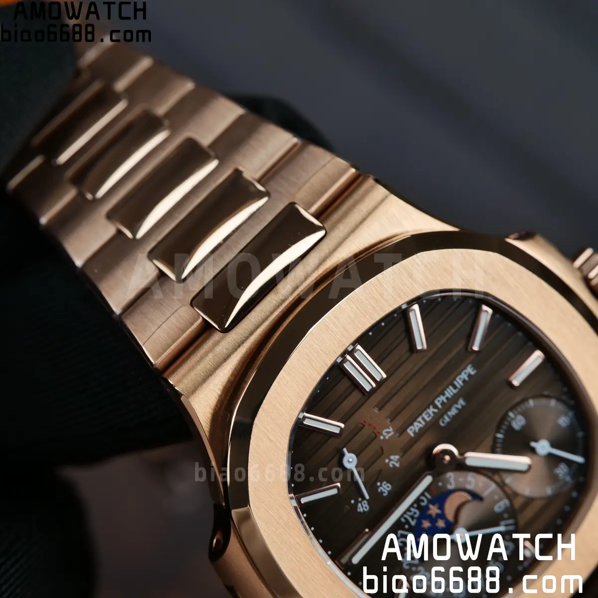 Patek Philippe Nautilus 5712R RG WSF 1:1 Best Edition Brown Dial on RG Bracelet JH240 Super Clone 100 fb3fd4c020a9ffe 阿默表行AmoWatch