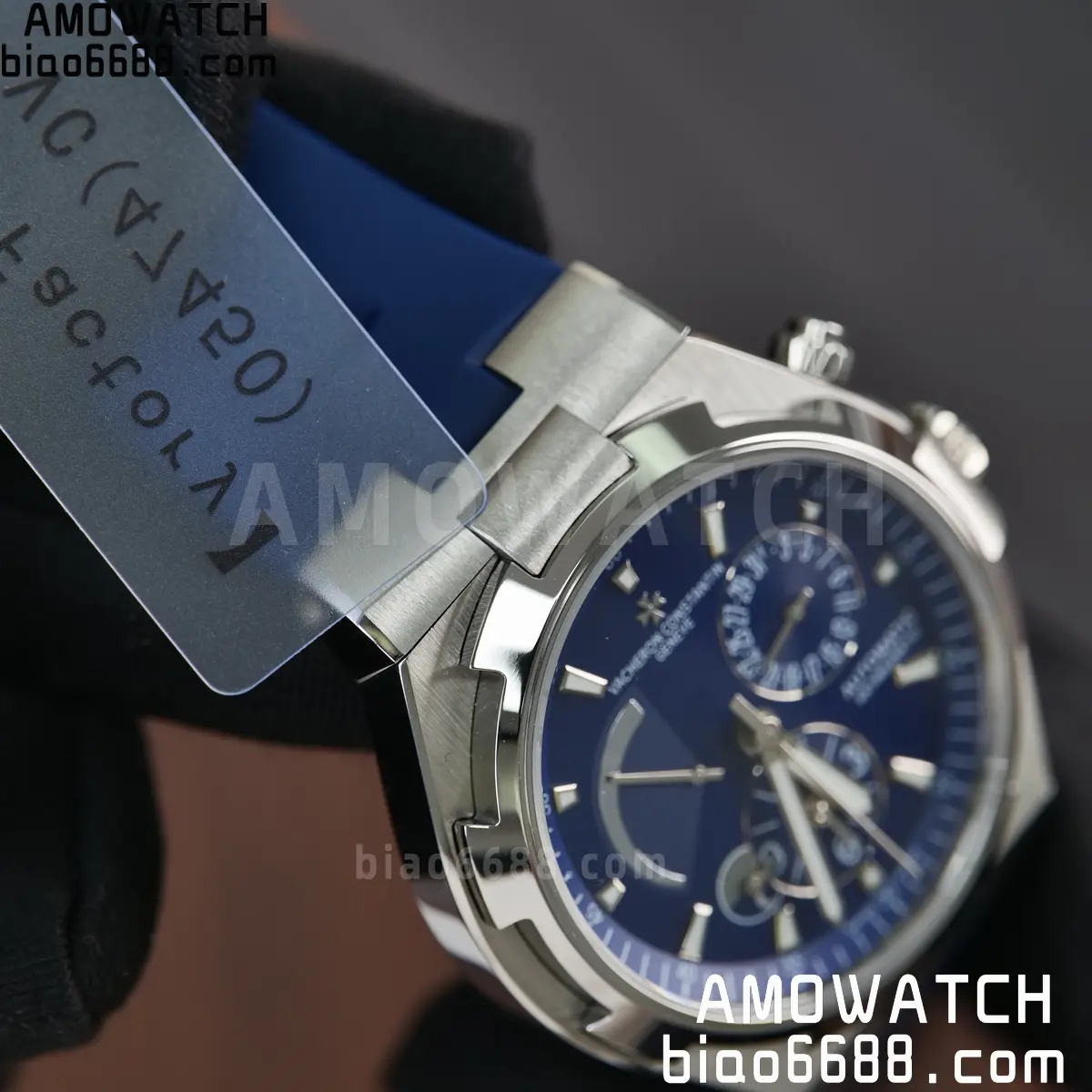 VC Overseas 47450 SS 9F Best Edition Blue Dial on Blue Rubber Strap 76 fd99d965125854c AMO Watch