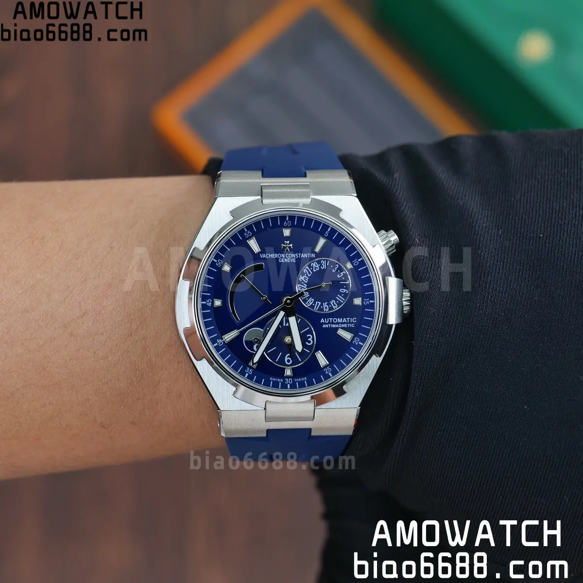 VC Overseas 47450 SS 9F Best Edition Blue Dial on Blue Rubber Strap 89 fe0c5308c86047a AMO Watch