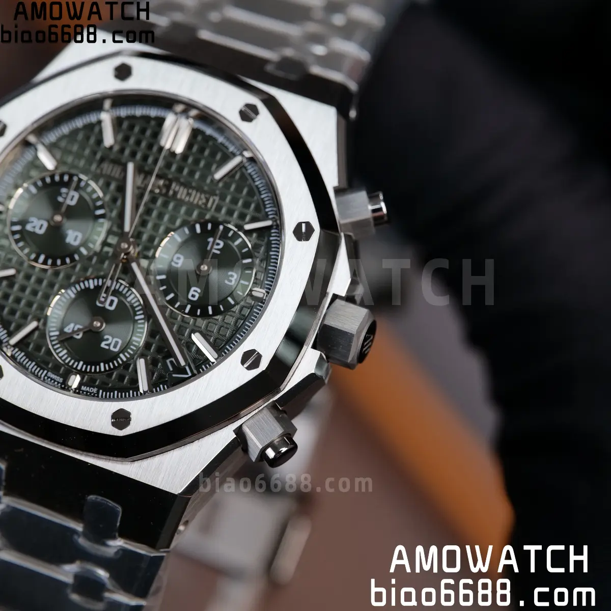 AP Royal Oak Chrono 26240 SS ZF 1:1 Best Edition Green Dial on SS Bracelet SA4401 Super Clone V2 (Free Sprung) 78 fe452360e1f6055 阿默表行AmoWatch