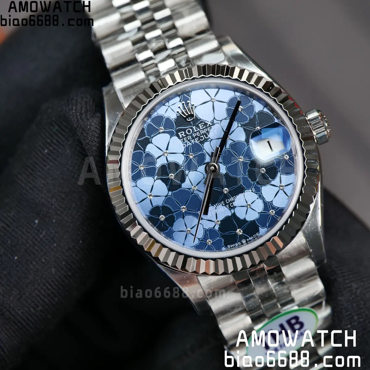 Rolex DateJust 31 278274 THBF 1:1 Best Edition 904L Steel Fluted Blue Floral Dial on SS Jubilee Bracelet HZ Cal.2236 69 0063b94dfd8ef0d AMO Watch