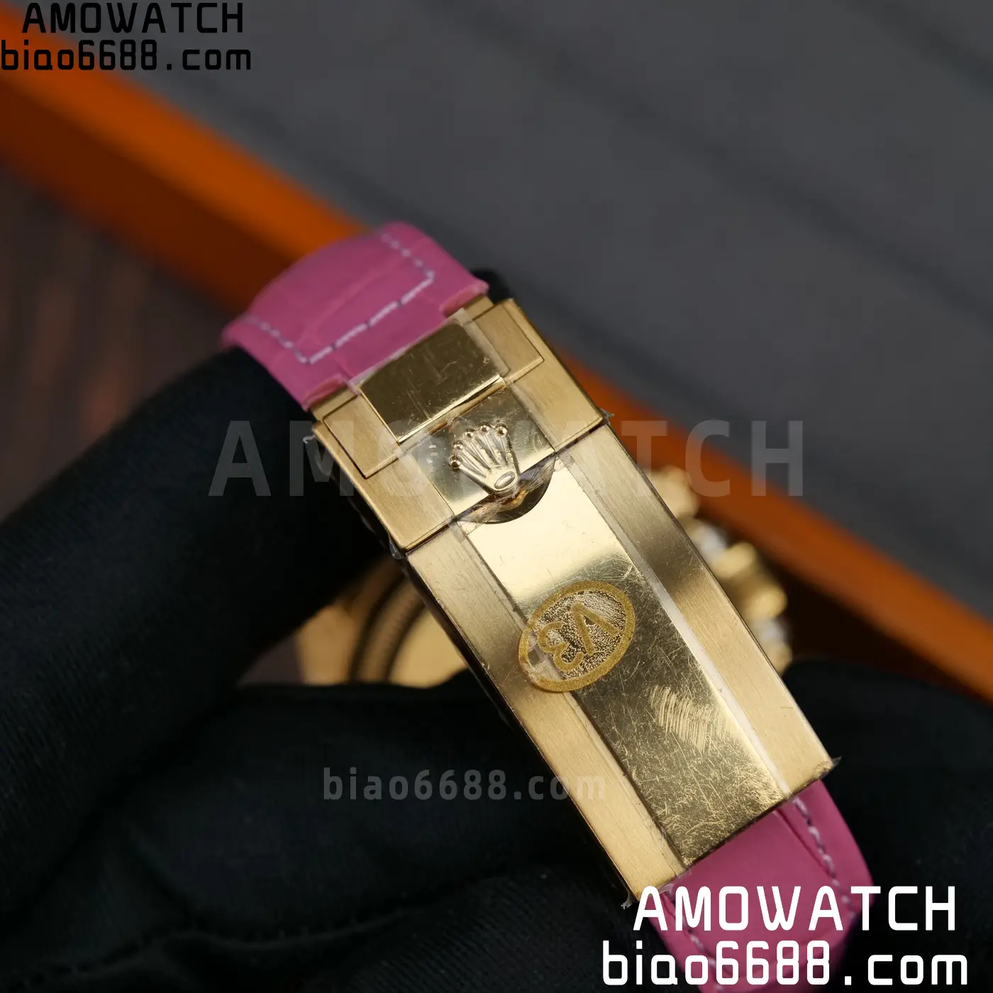 Rolex Daytona 126538TRO Gold Factory Best Edition Pink Dial on Pink Leather Strap 4130 V3 104 014fe503f980cf8 阿默表行AmoWatch