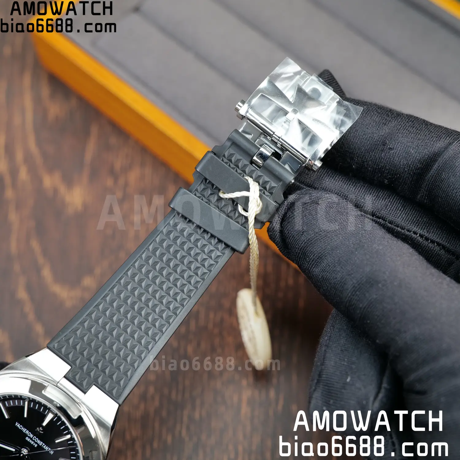 VC Overseas 4500V SS PPF1:1 Best Edition Black Dial on Black Rubber Strap A5100 77 016da2eef3a4900 AMO Watch