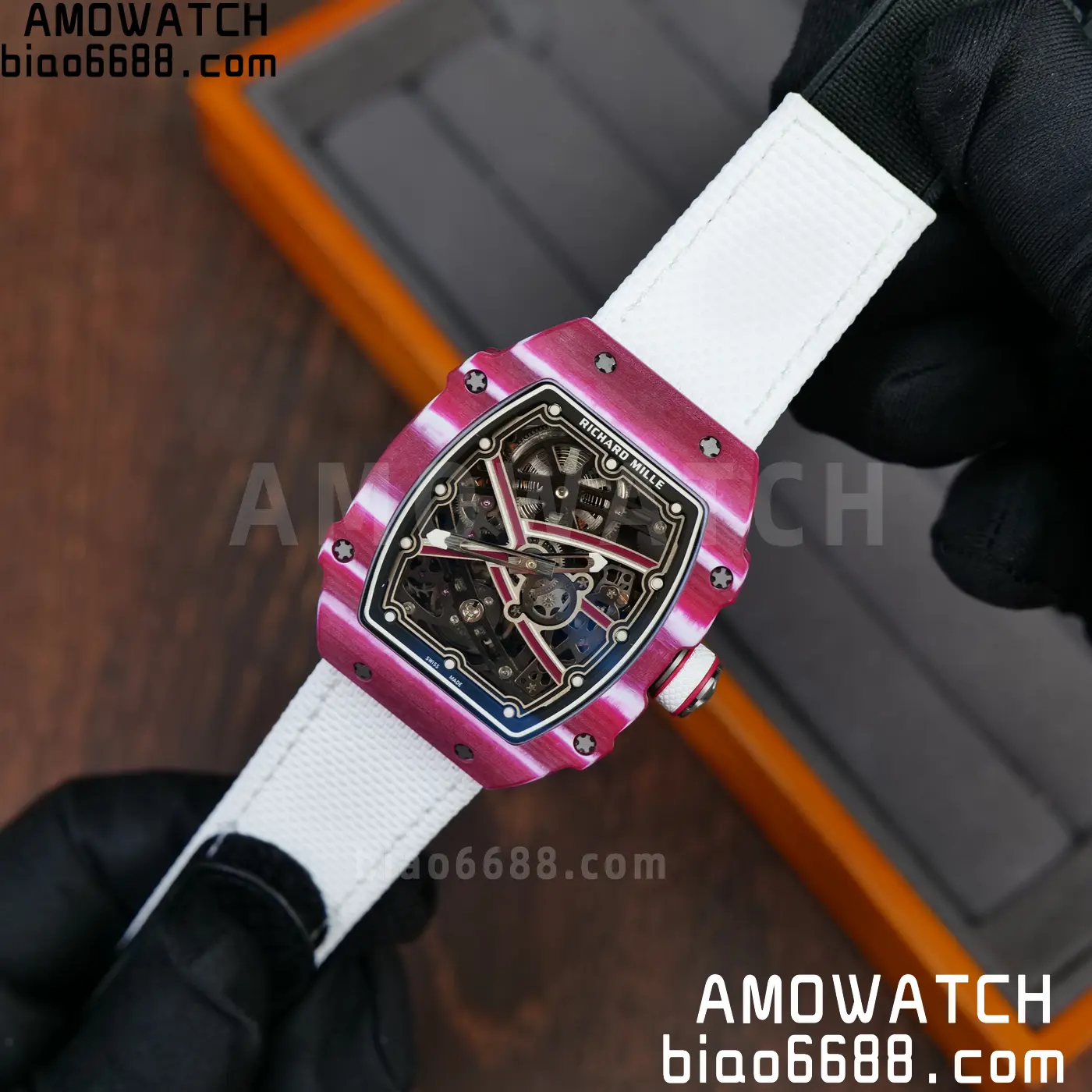 RICHARD MILLE RM67-02 Red NTPT Best Edition Qatar Dial on White Nylon strap CRMA7 Clone V10 98 024bb431bb93dc8 AMO Watch