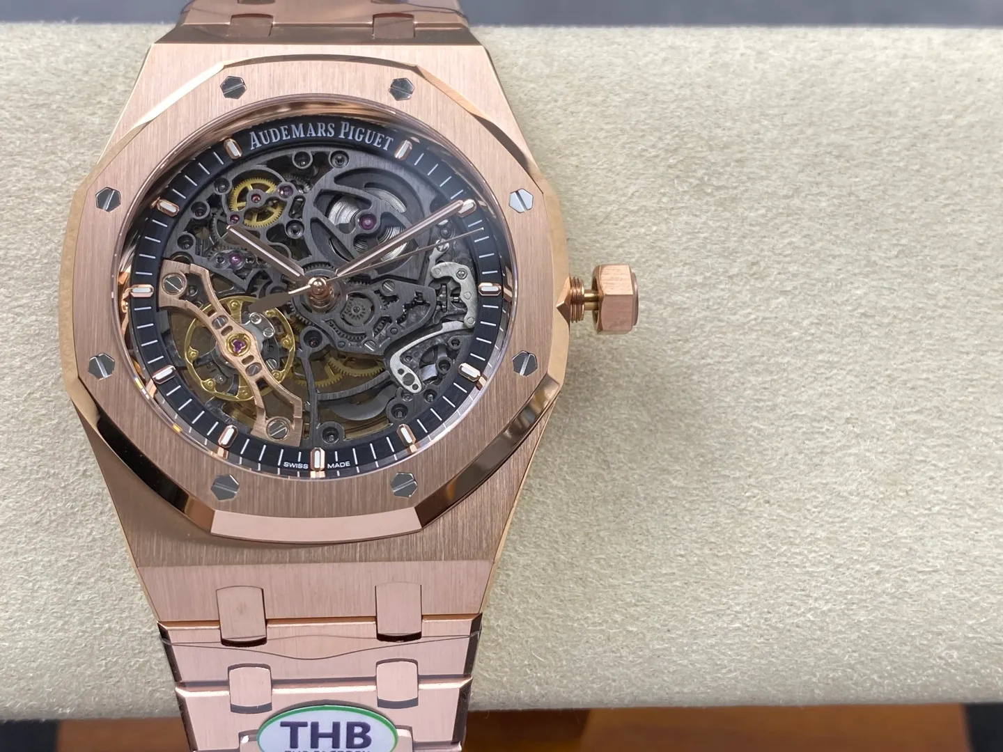 AP Royal Oak 41mm Skeleton 15407 RG THB Factory 1:1 Best Edition Skeleton Dial on RG Bracelet A3132 V3 (Free Sprung) 24 03c12b693381bc2 阿默表行AmoWatch