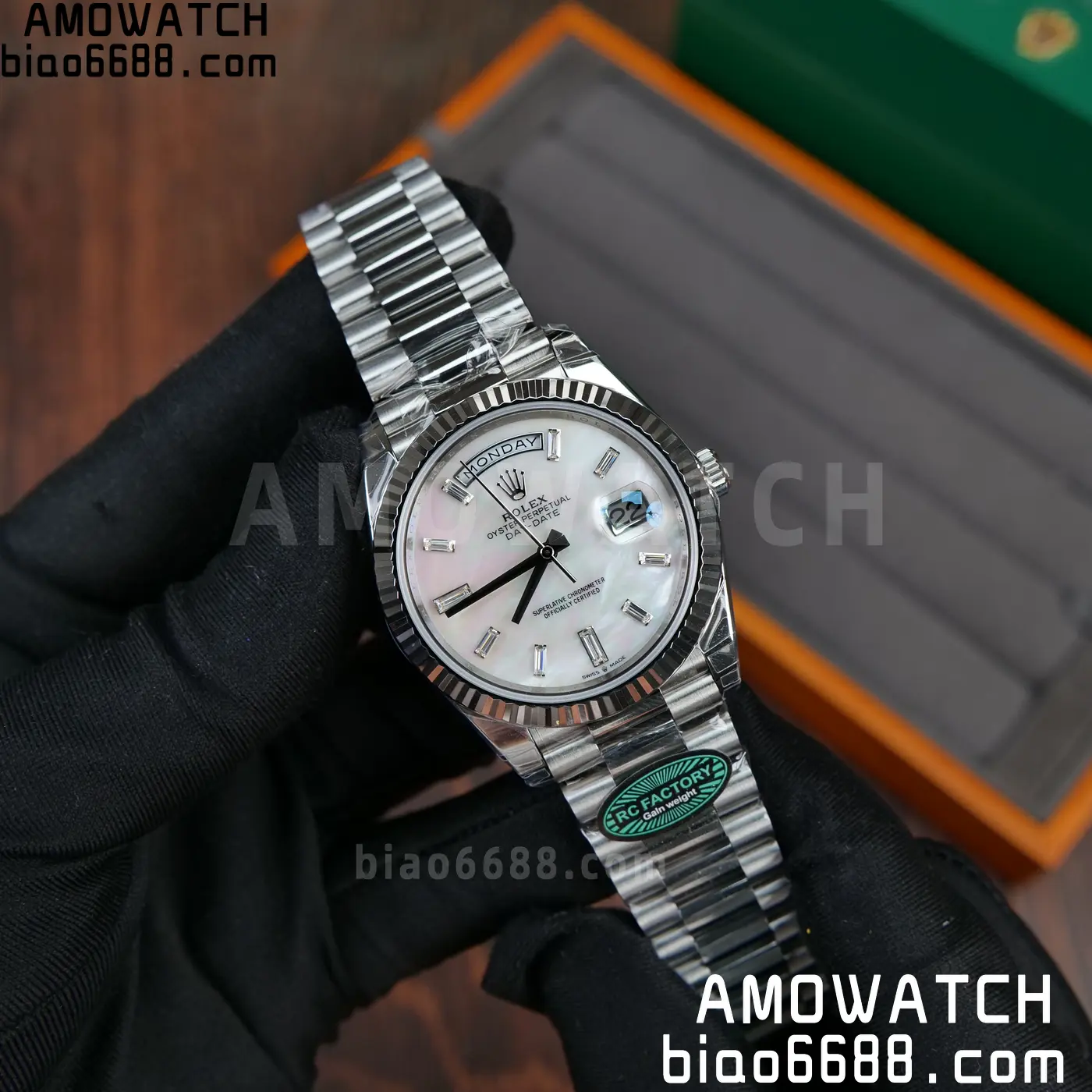 Rolex Day Date 40 SS 228236 RCF 1:1 Best Edition MOP Dial on President Bracelet VR3255 (211g) 62 06f09593b6f6c38 阿默表行AmoWatch