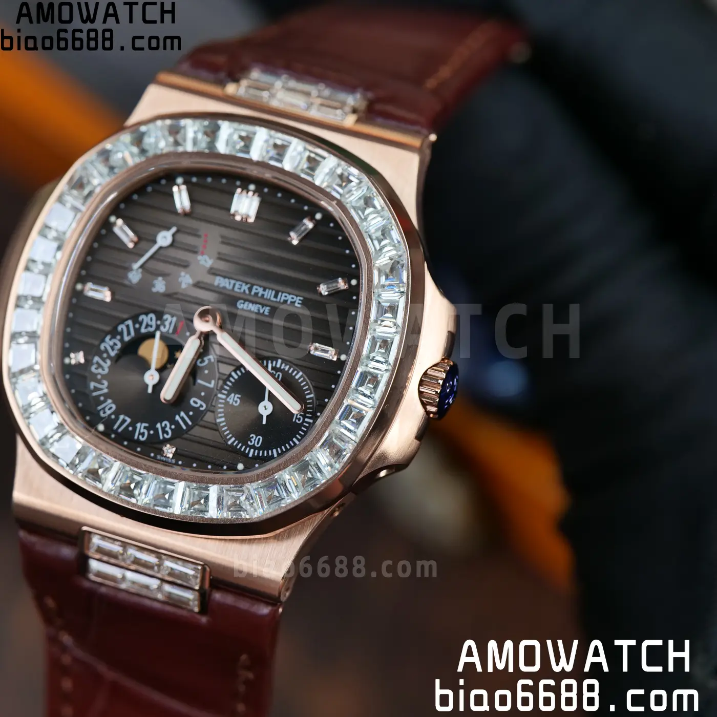 Patek Philippe Nautilus 5712R RG UMI 1:1 Best Edition Brown Dial on Mousson Bezel A240 Super Clone Weighted 84 08c1409d3a515ab 阿默表行AmoWatch