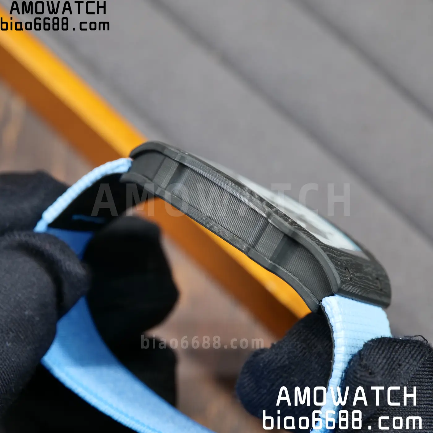 RICHARD MILLE RM67-02 Black NTPT UMI Best Edition Baby Blue Skeleton Dial on Black Nylon strap CRMA7 Clone V9 81 0996da4df6de72f 阿默表行AmoWatch