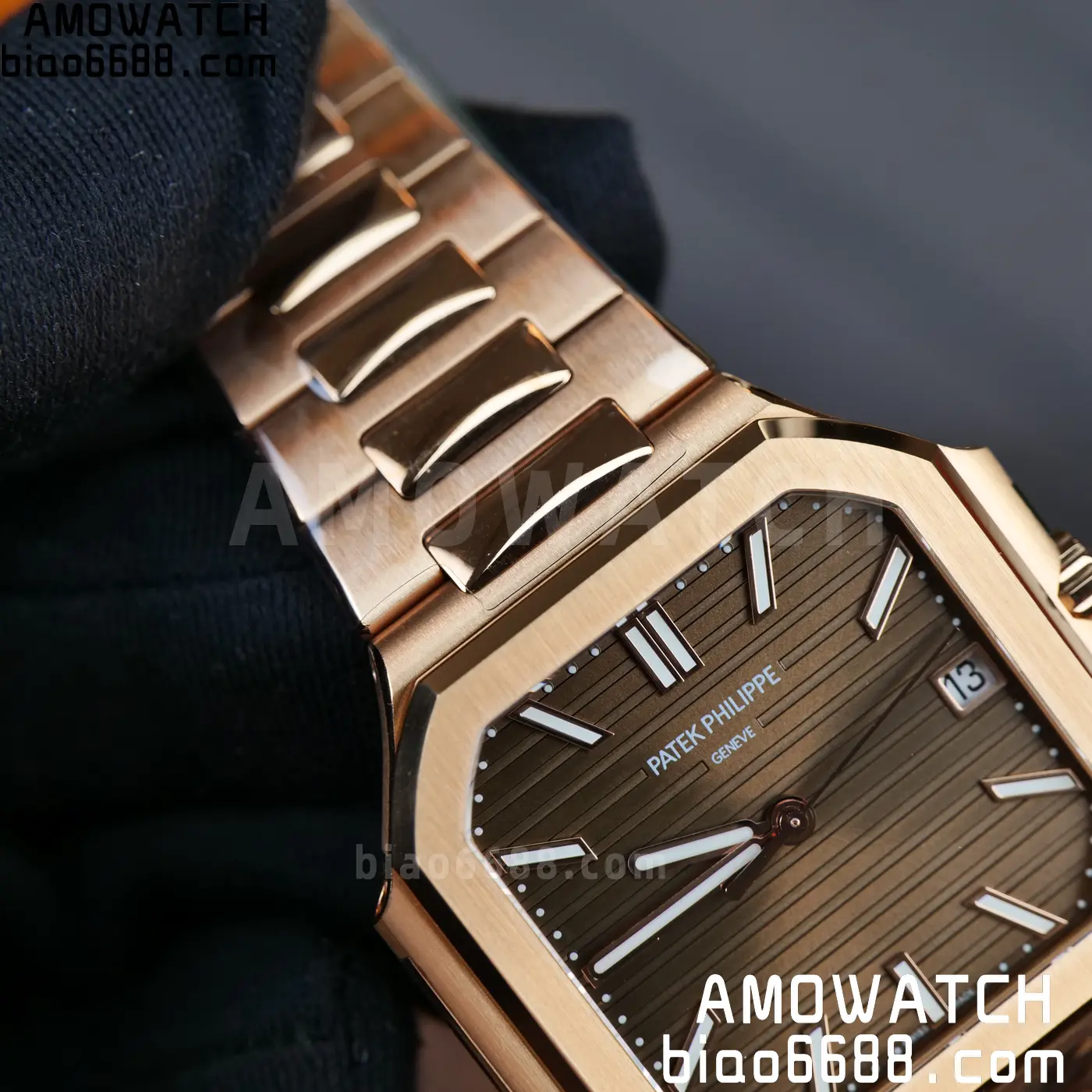 PP Cubitus 7128 RG BBF Best Edition Brown Dial on RG Bracelet DD330 Super Clone 74 0b7253be1bcc132 AMO Watch
