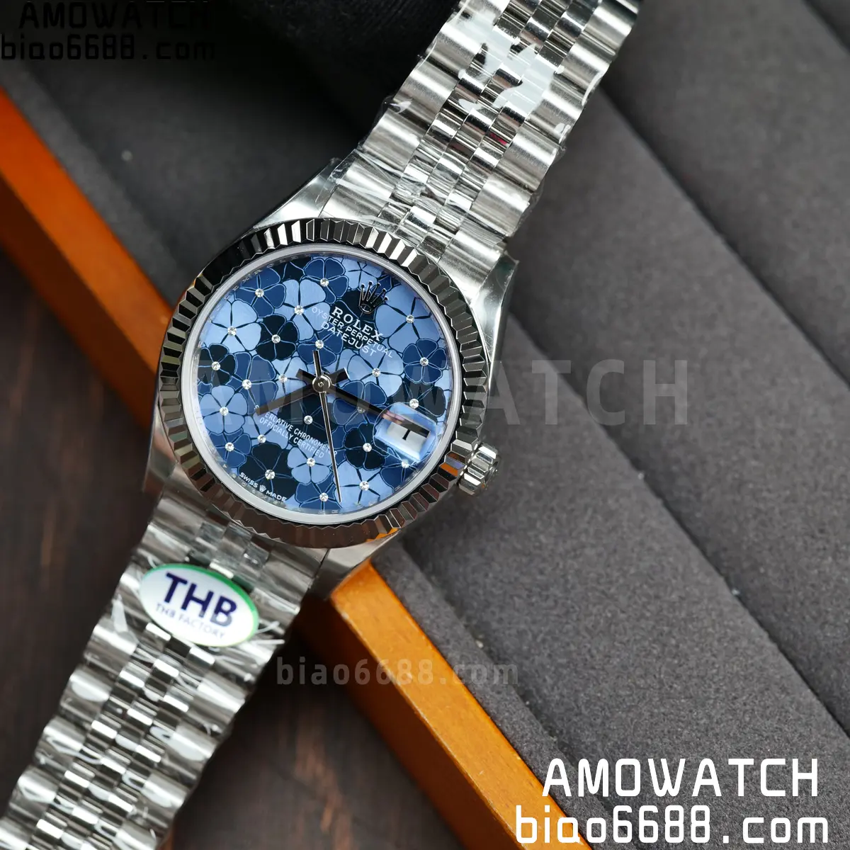 Rolex DateJust 31 278274 THBF 1:1 Best Edition 904L Steel Fluted Blue Floral Dial on SS Jubilee Bracelet HZ Cal.2236 84 0c4efcbd3d45e70 AMO Watch