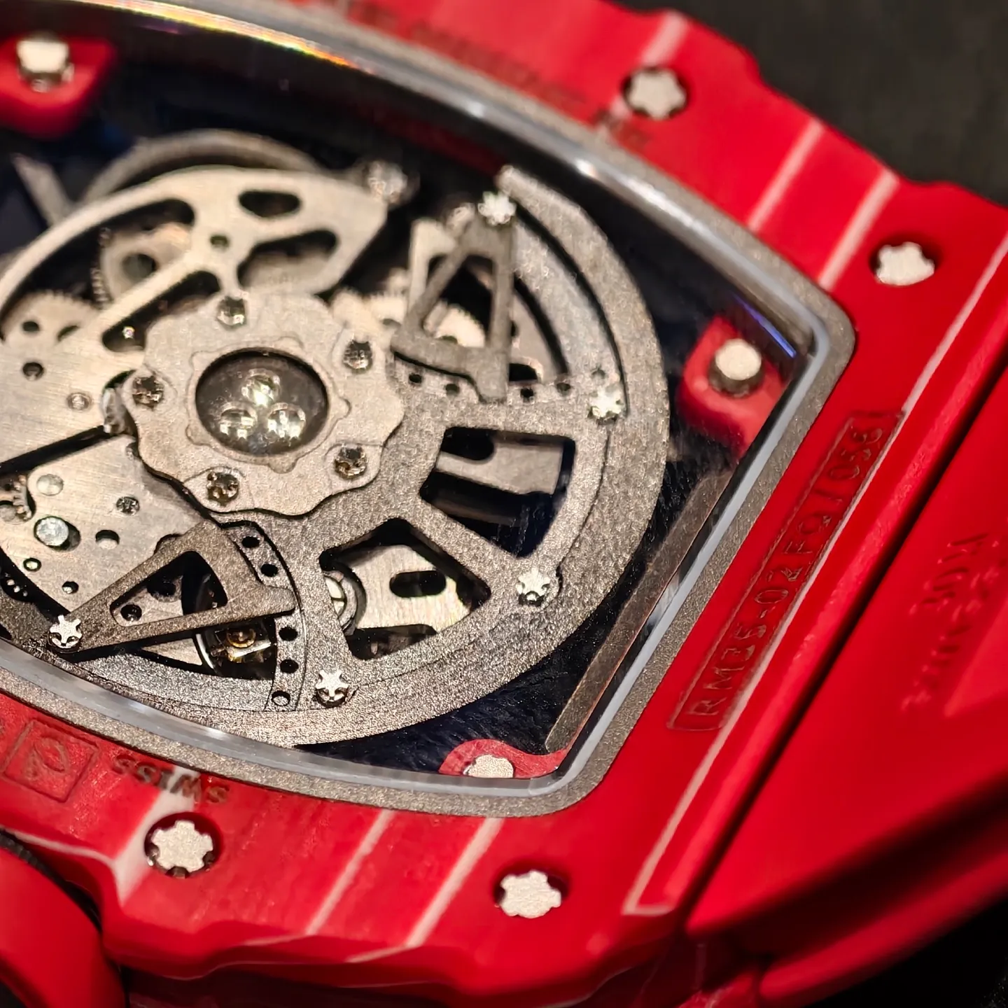 RICHARD MILLE RM35-02 Red NTPT Mille Studio 1:1 Best Edition on Red Rubber Strap RMUL1 Super Clone (Custom Case Set) 54 11bfab48e0762b6 AMO Watch