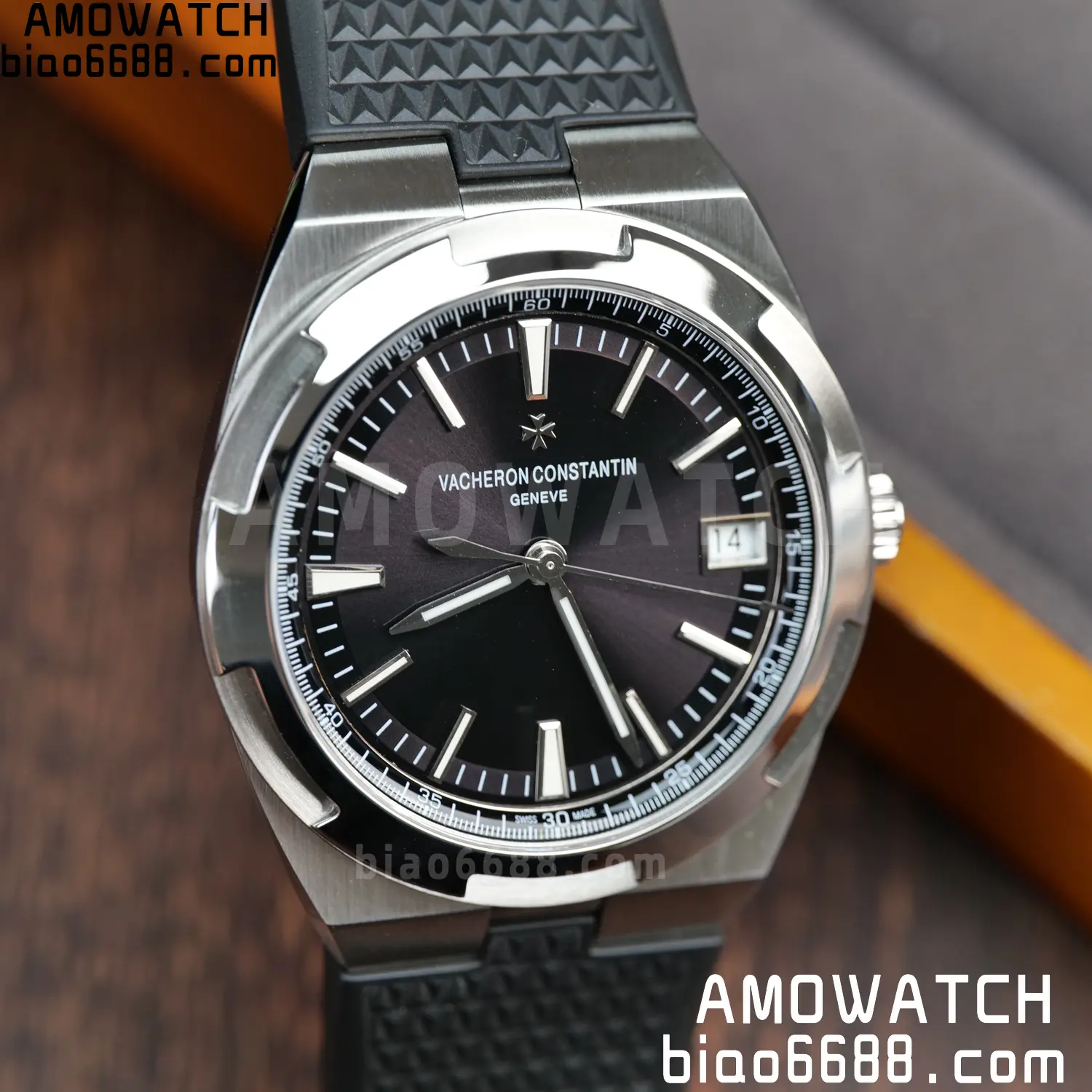 VC Overseas 4500V SS PPF1:1 Best Edition Black Dial on Black Rubber Strap A5100 108 1270f5320b6c43d AMO Watch