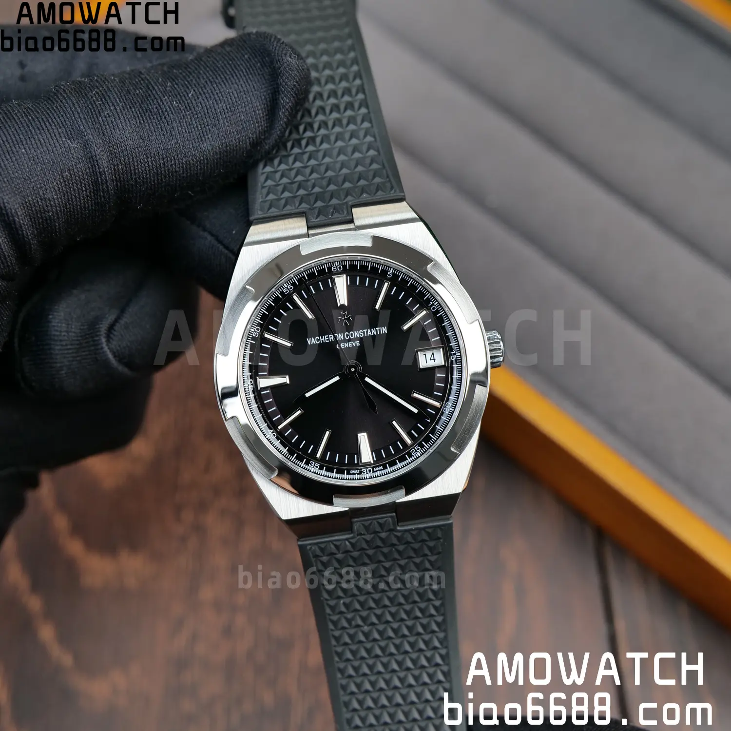 VC Overseas 4500V SS PPF1:1 Best Edition Black Dial on Black Rubber Strap A5100 75 12f453af683409d AMO Watch