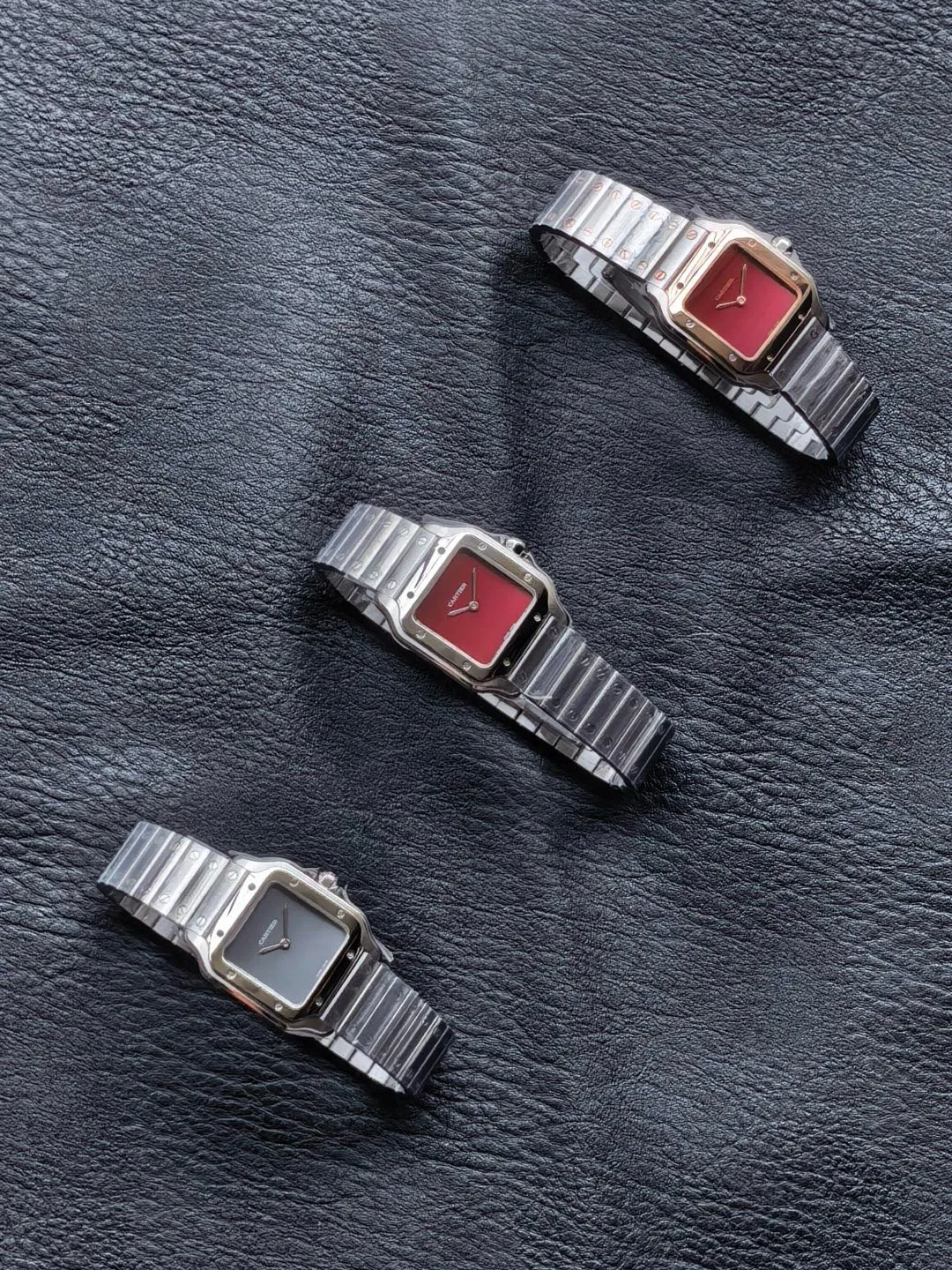 Cartier Santos 27mm SS 8848F 1:1 Best Edition Gray Dial on SS Bracelet Quartz 27 13f27887c84a78e 阿默表行AmoWatch