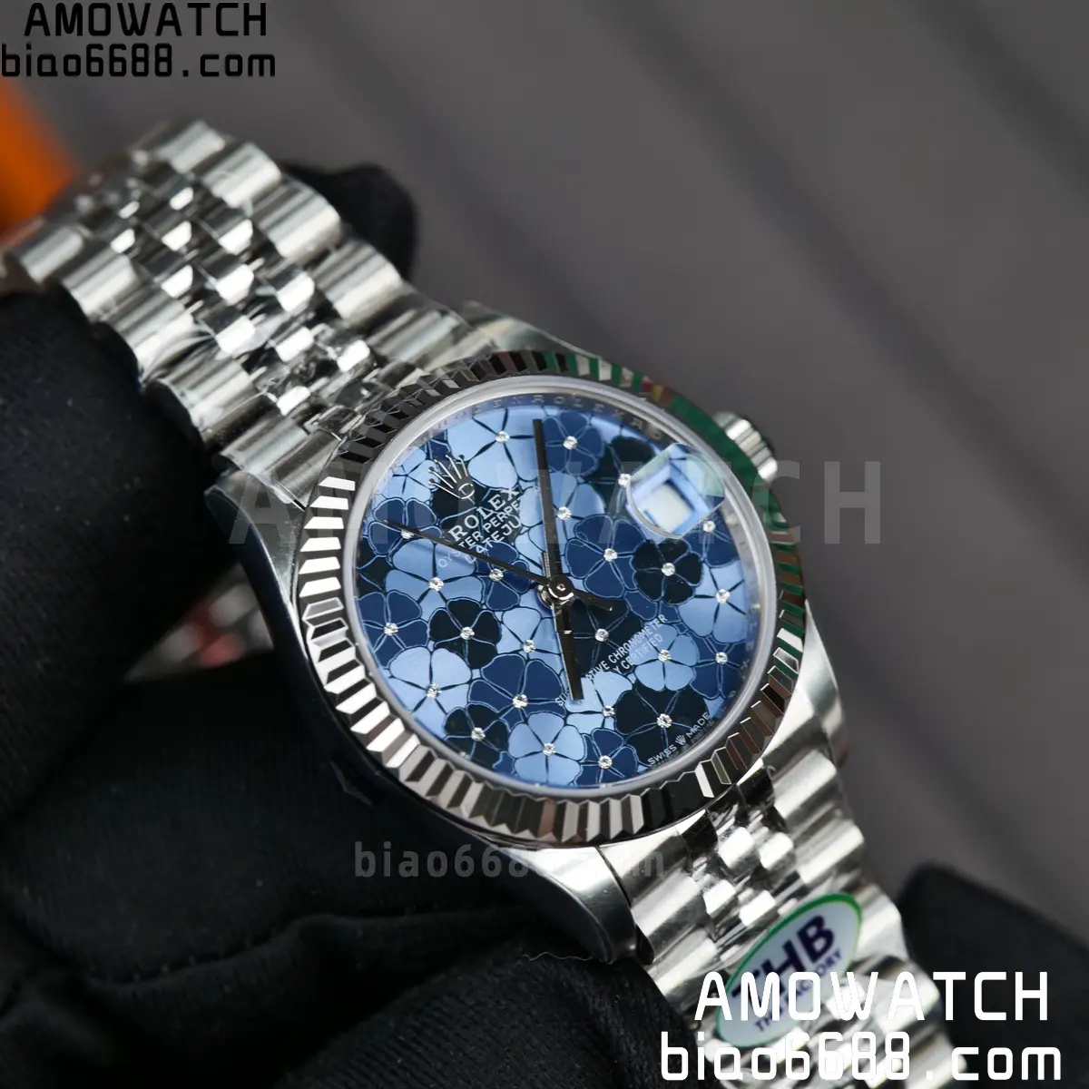 Rolex DateJust 31 278274 THBF 1:1 Best Edition 904L Steel Fluted Blue Floral Dial on SS Jubilee Bracelet HZ Cal.2236 67 146886cf30368bd AMO Watch