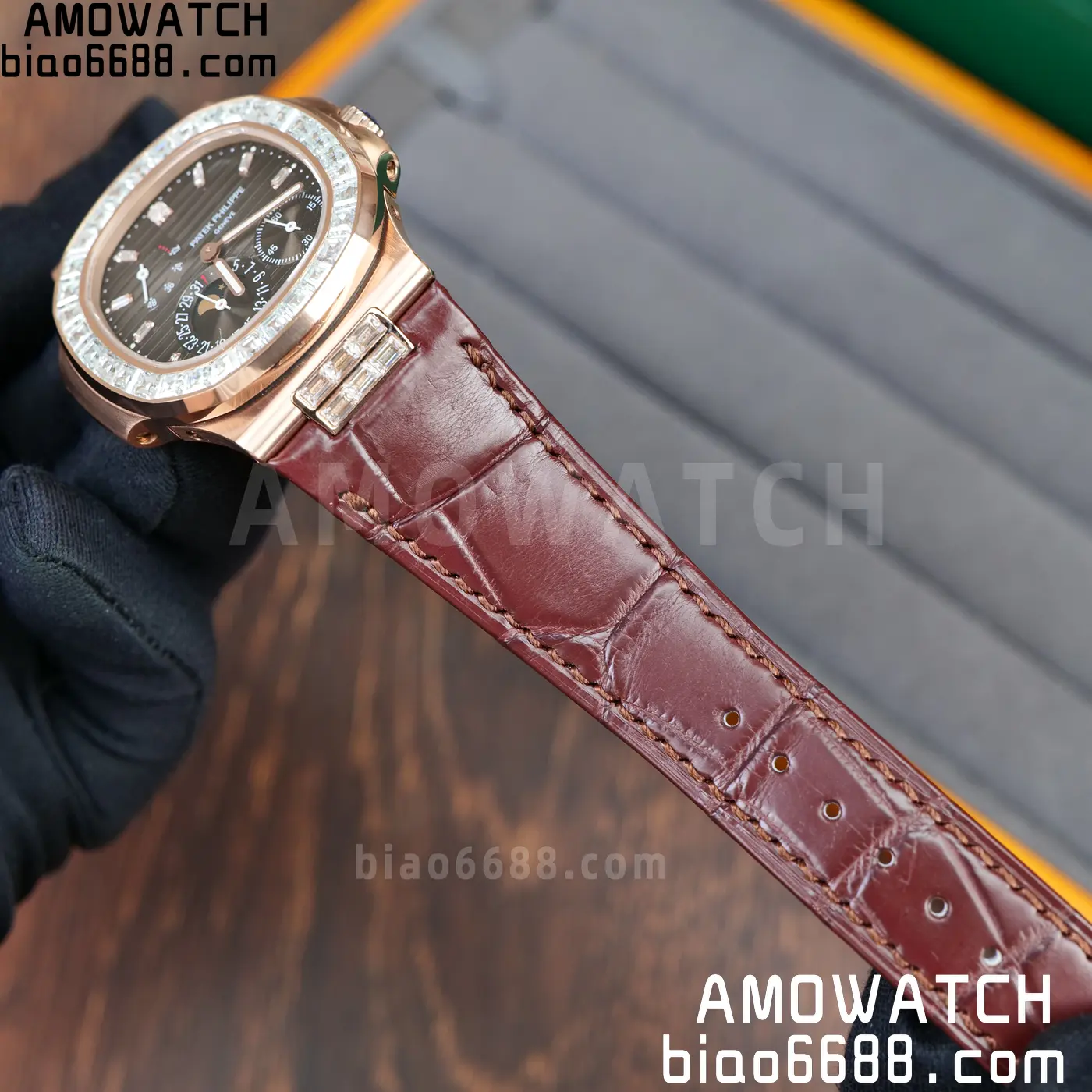 Patek Philippe Nautilus 5712R RG UMI 1:1 Best Edition Brown Dial on Mousson Bezel A240 Super Clone Weighted 75 19d59fce5d6fc3a 阿默表行AmoWatch