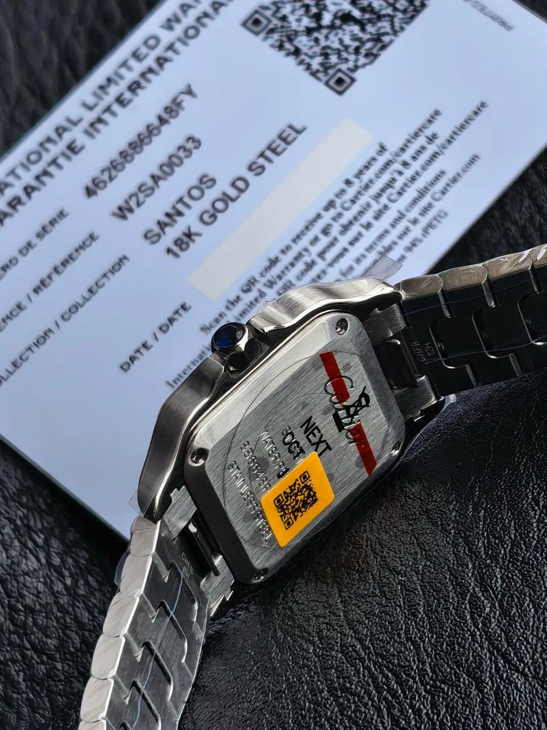 Cartier Santos 27mm SS/RG 8848F 1:1 Best Edition Red Dial on SS/RG Bracelet Quartz 27 1a1b220c3feb959 阿默表行AmoWatch
