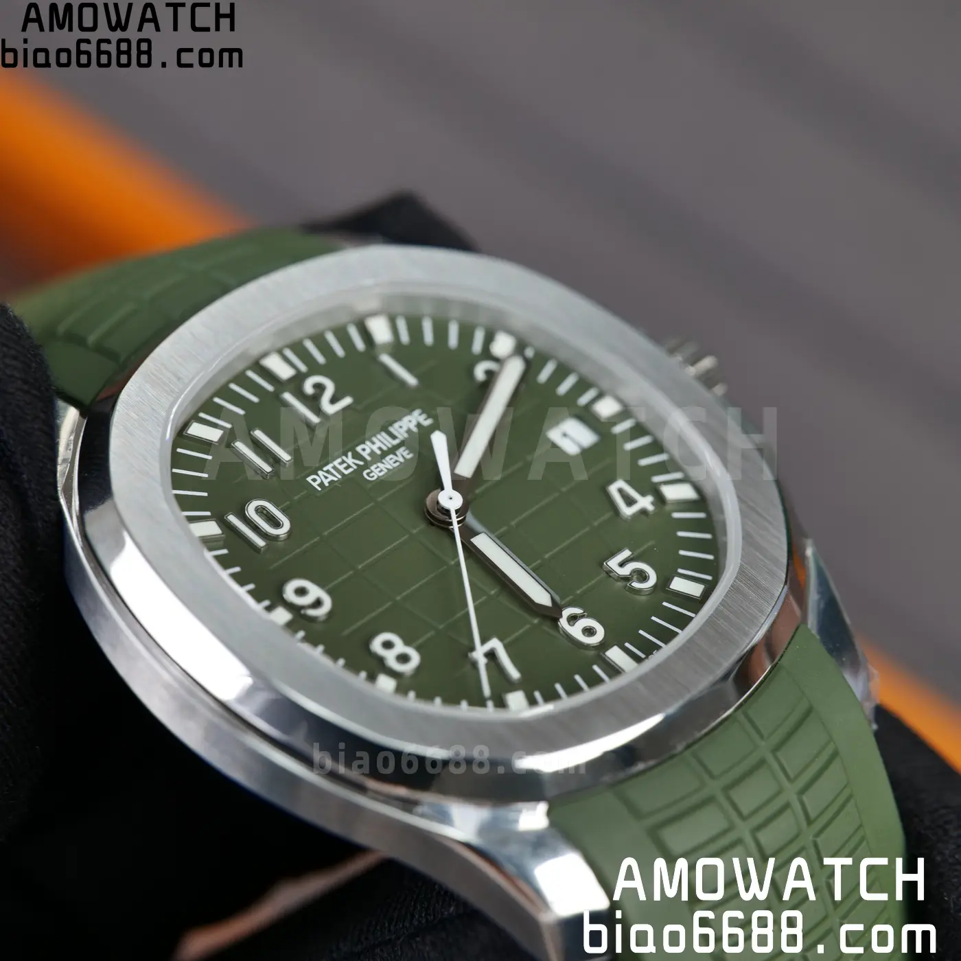 PP Aquanaut 5168G 42mm SS OMEF 1:1 Best Edition Green Dial on Green Rubber Strap DPB330 Weighted 135g 100 1a220557496f98a AMO Watch
