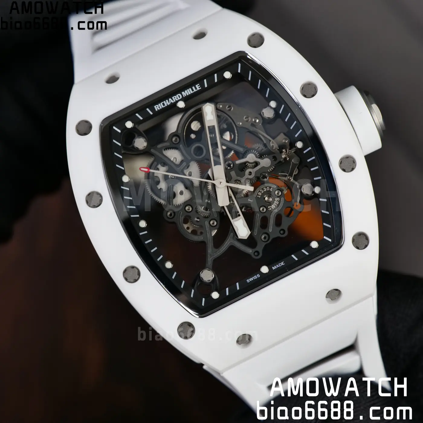 RICHARD MILLE RM055 A9F 1:1 Best Edition White Bezel on White Rubber Strap RMUL2 Free Sprung 116 1ac54ec37455f2f AMO Watch