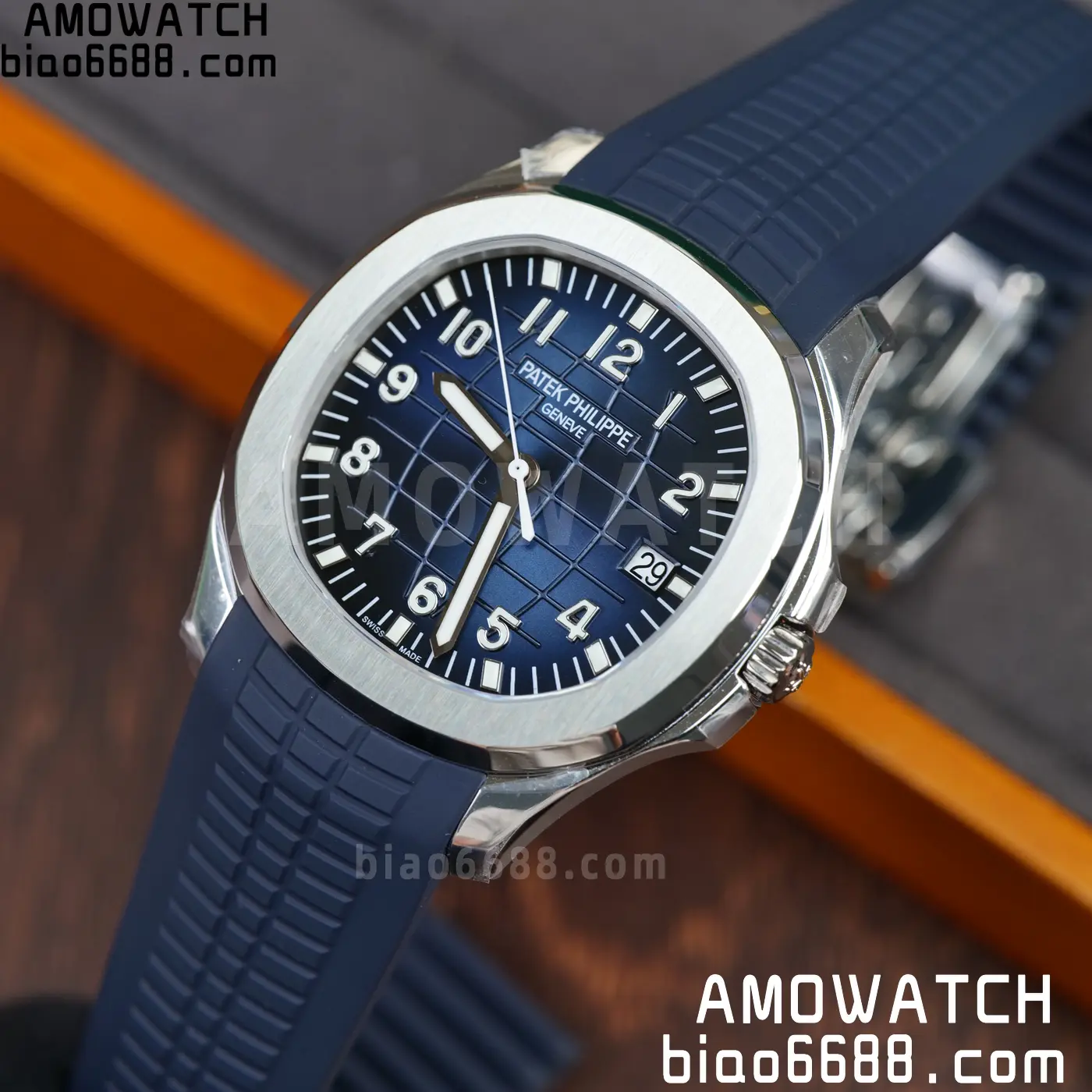 PP Aquanaut 5168G 42mm SS OMEF 1:1 Best Edition Blue Dial on Blue Rubber Strap DPB330 Weighted 135g 111 1b2b9654c324541 AMO Watch