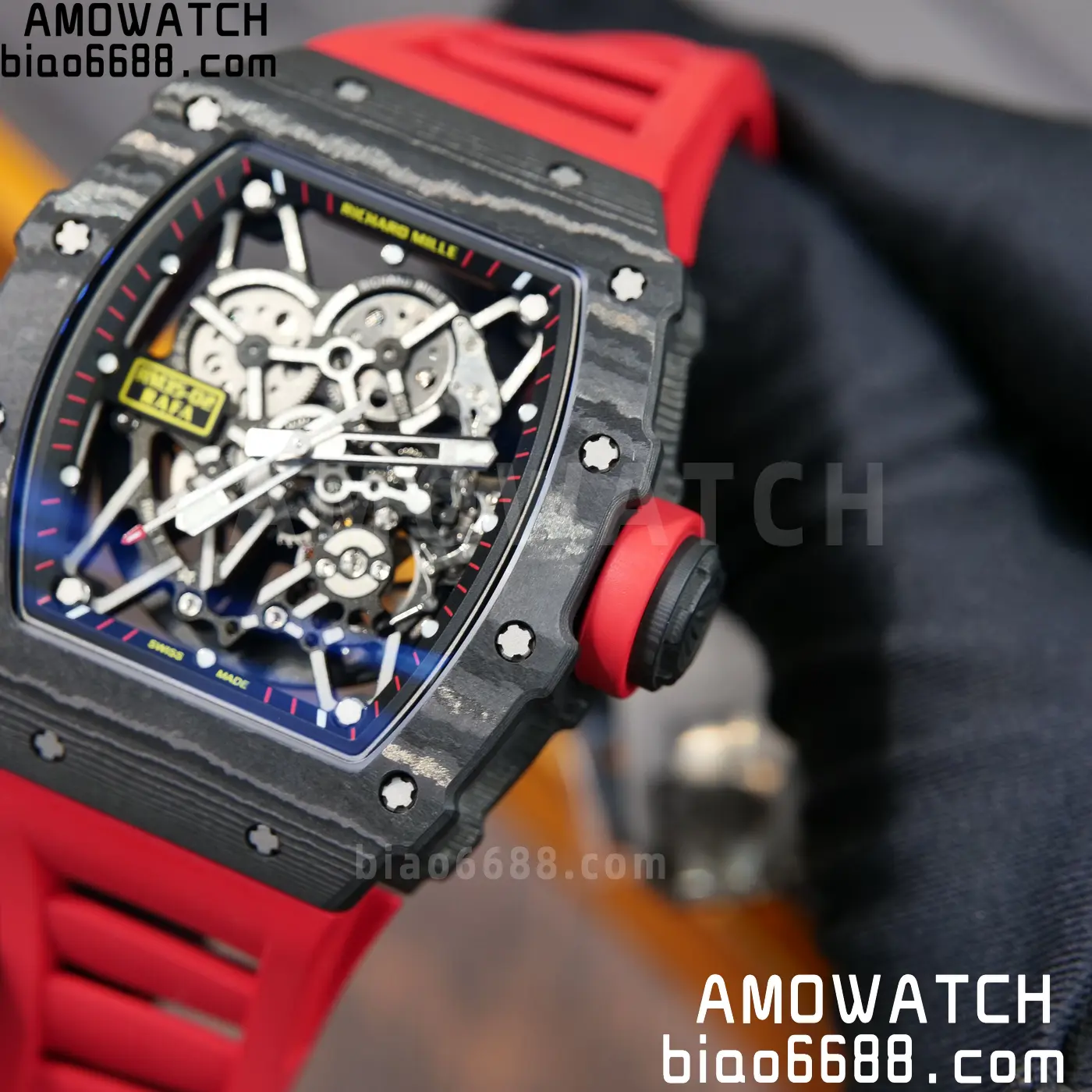 RICHARD MILLE RM35-02 NTPT Mille Studio 1:1 Best Edition on Red Rubber Strap RMUL1 Super Clone (Custom Case Set) 101 1bdd52fdb620bb8 AMO Watch