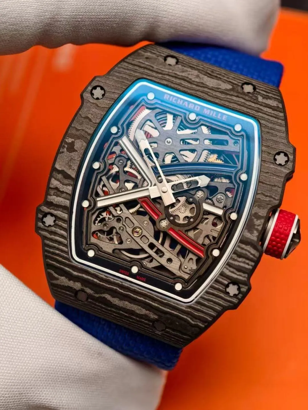 RICHARD MILLE RM67-02 Black NTPT RICH Factory 1:1 France Blue/Red/White Skeleton Dial CRMA7 Super Clone 69 1cdab44e08510d2 阿默表行AmoWatch