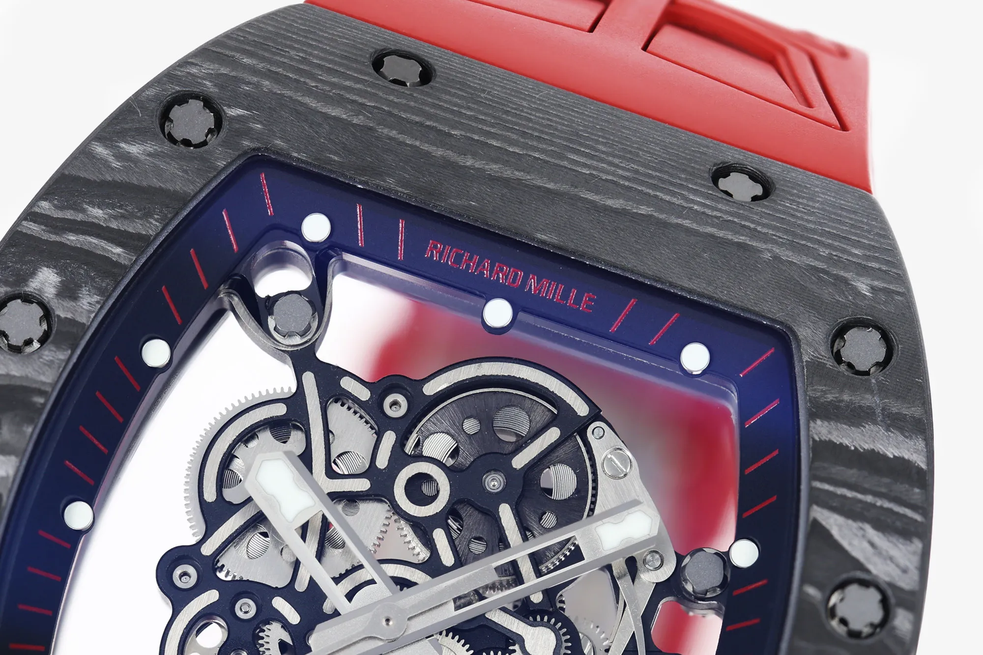 RICHARD MILLE RM055 RM 055 NTPT/Ti ZF 1:1 Best Edition Black Bezel Red Crown on Rubber Strap RMUL2 Super Clone V3 21 216da7083e55124 AMO Watch