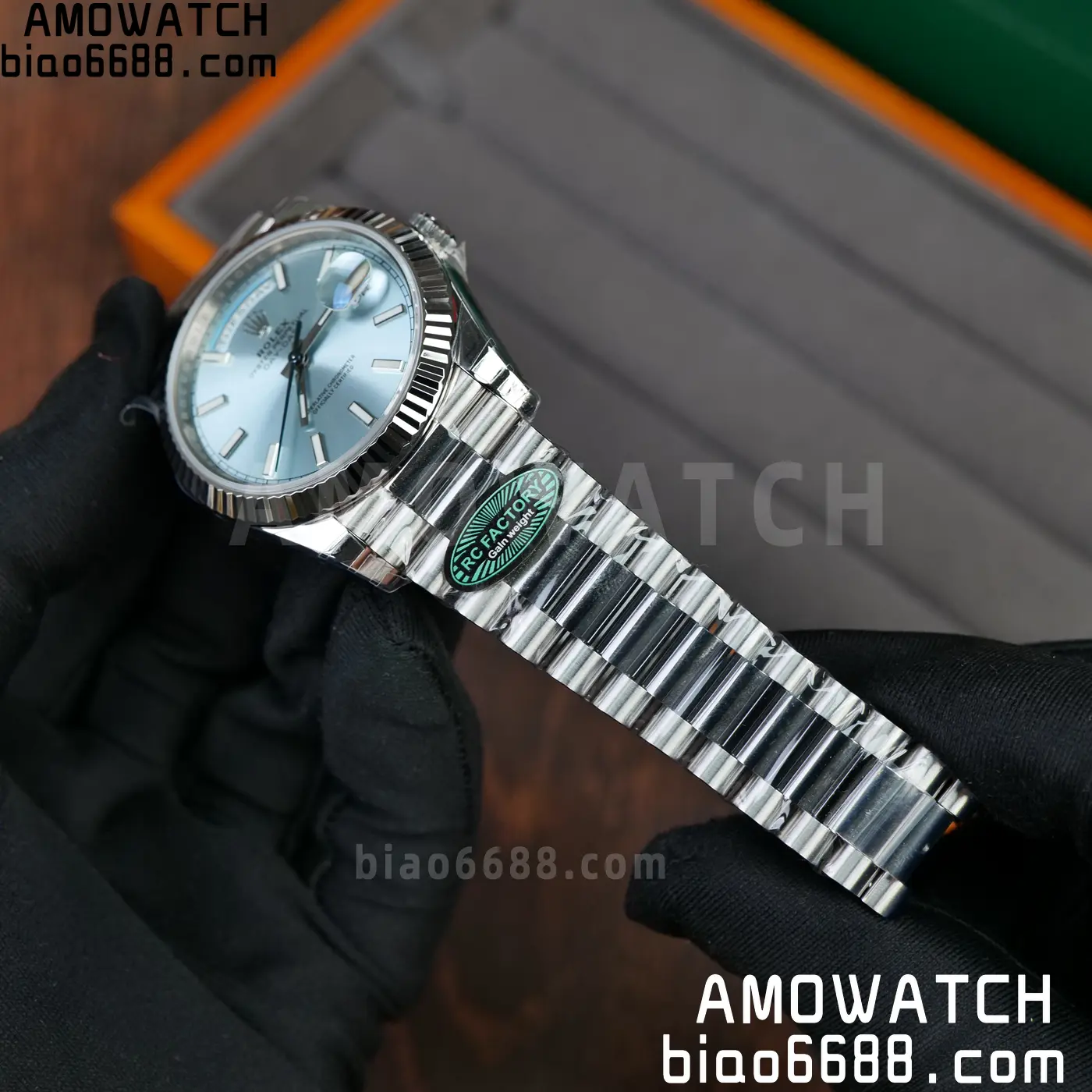 Rolex Day Date 40 SS 228236 RCF 1:1 Best Edition Ice Blue Dial on President Bracelet VR3255 (211g) 71 22639a8d4eb8a8f 阿默表行AmoWatch