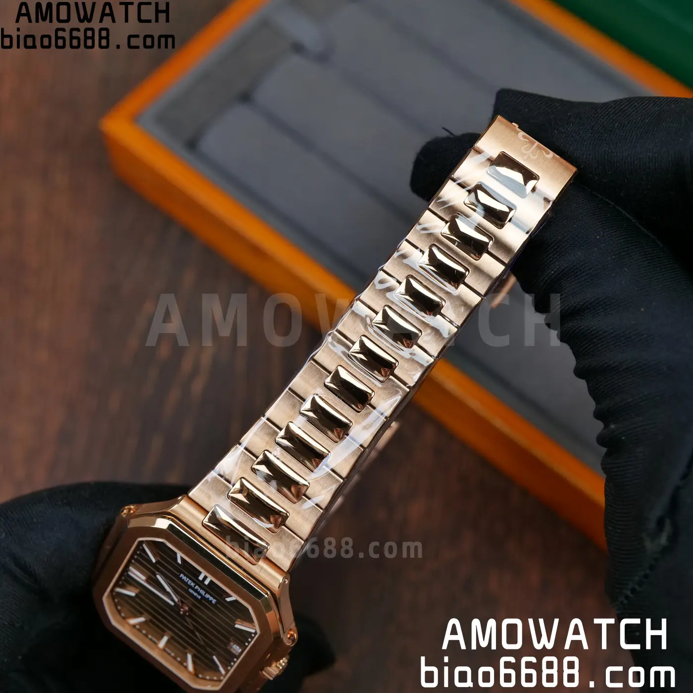 PP Cubitus 7128 RG BBF Best Edition Brown Dial on RG Bracelet DD330 Super Clone 64 22c7dda26e5b66f AMO Watch