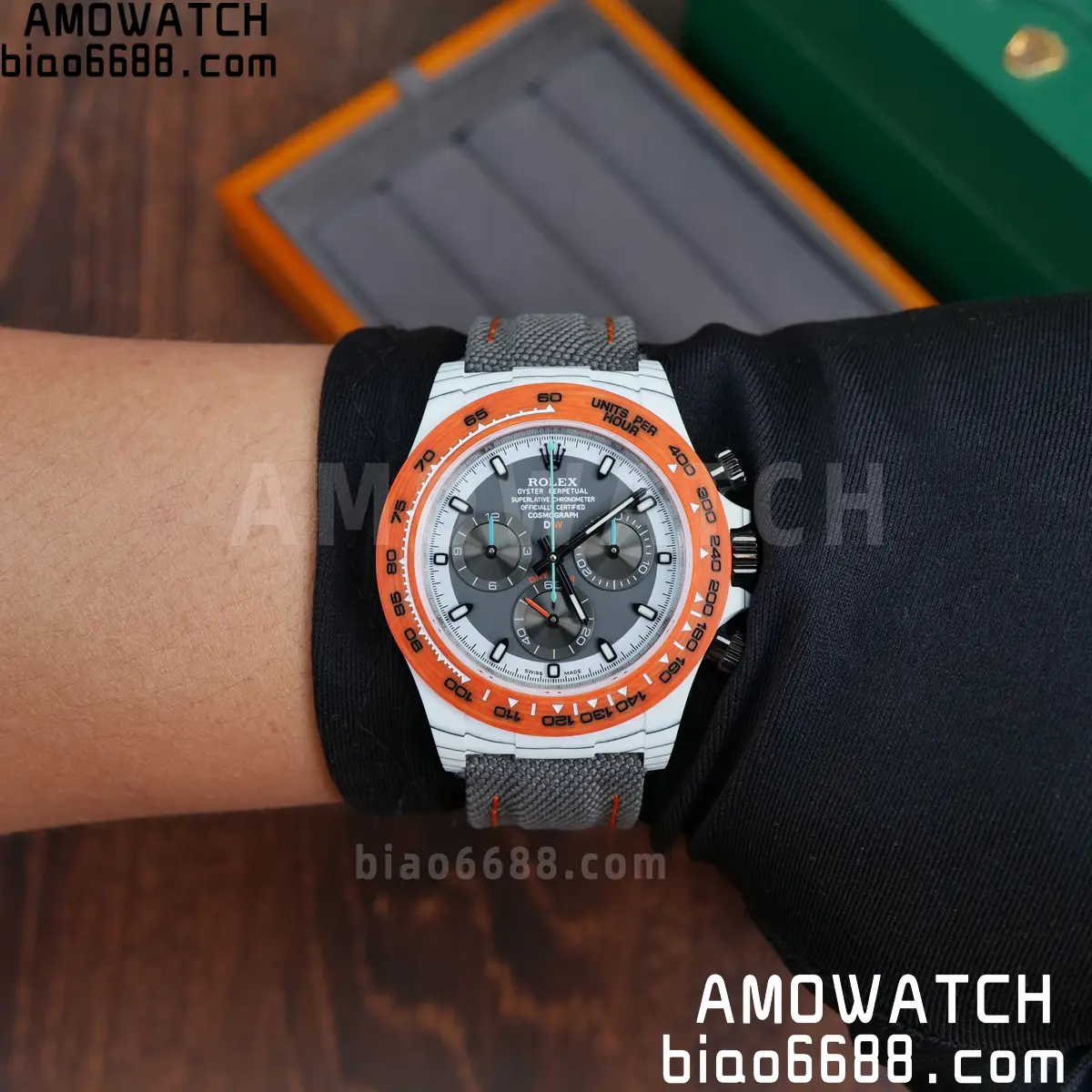 Rolex Daytona DIW White Carbon Ocellaris N6F1:1 Best Edition White/Gray Dial on Black Nylon Strap SA4130 91 232b4362af7ca76 AMO Watch