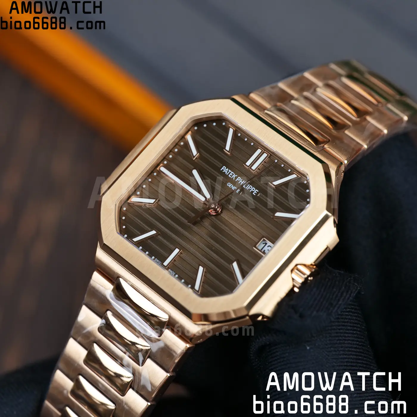 PP Cubitus 7128 RG BBF Best Edition Brown Dial on RG Bracelet DD330 Super Clone 73 2340d6d35a37c3d AMO Watch