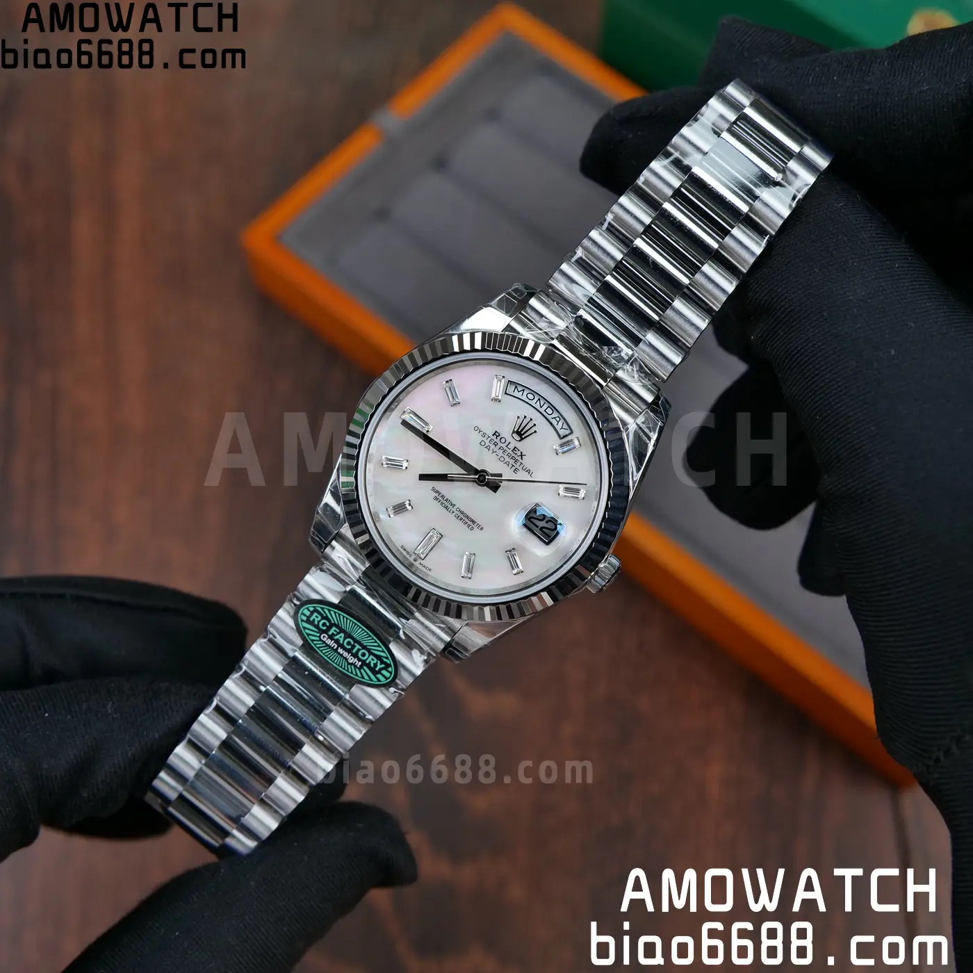 Rolex Day Date 40 SS 228236 RCF 1:1 Best Edition MOP Dial on President Bracelet VR3255 (211g) 63 2514164b2de08e2 阿默表行AmoWatch