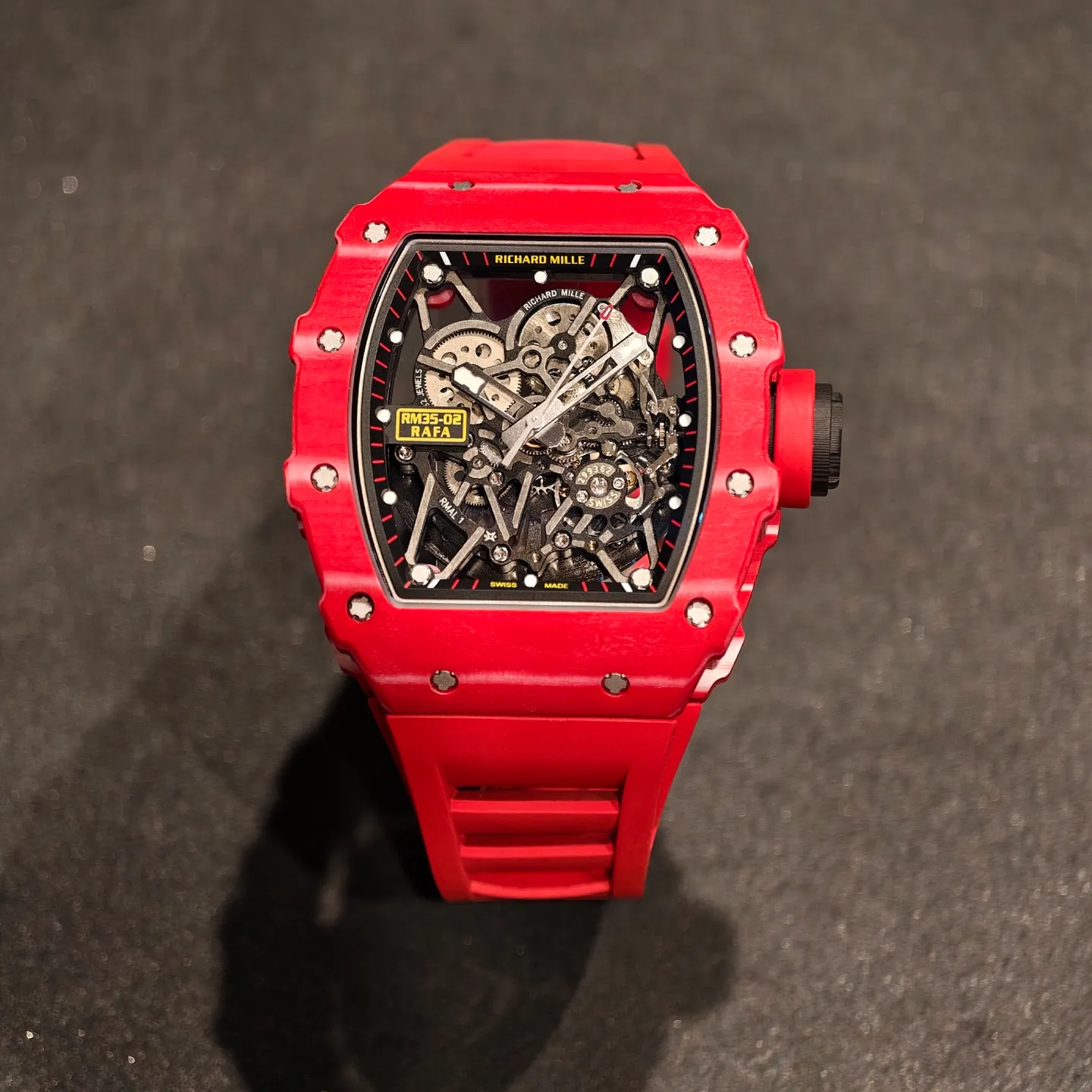 RICHARD MILLE RM35-02 Red NTPT Mille Studio 1:1 Best Edition on Red Rubber Strap RMUL1 Super Clone (Custom Case Set) 37 27bef7fc03d1dbd AMO Watch