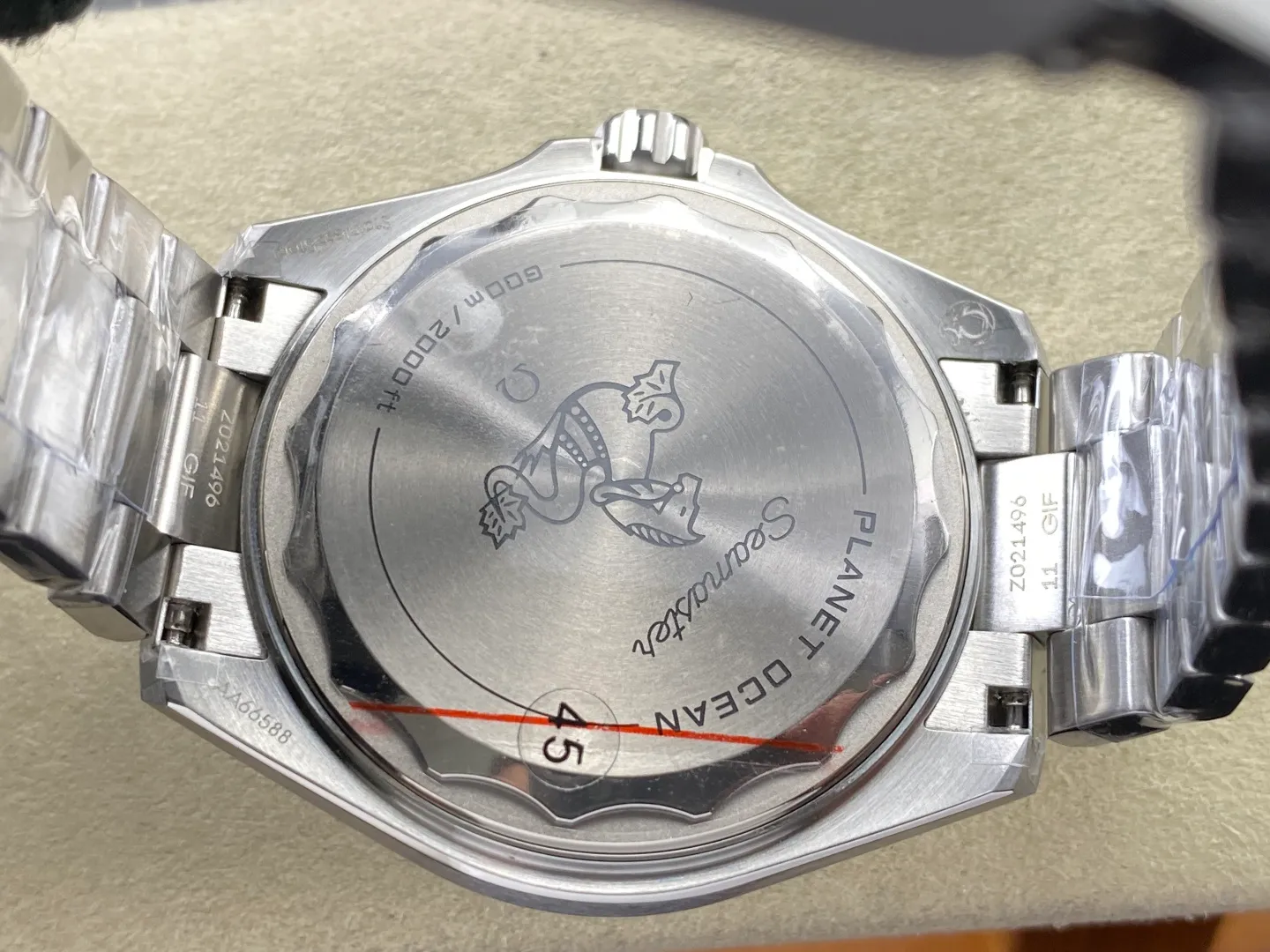 Omega Planet Ocean 600M SS Blue VSF 1:1 Best Edition on SS Bracelet VS8912 41 29e185791fafee1 阿默表行AmoWatch