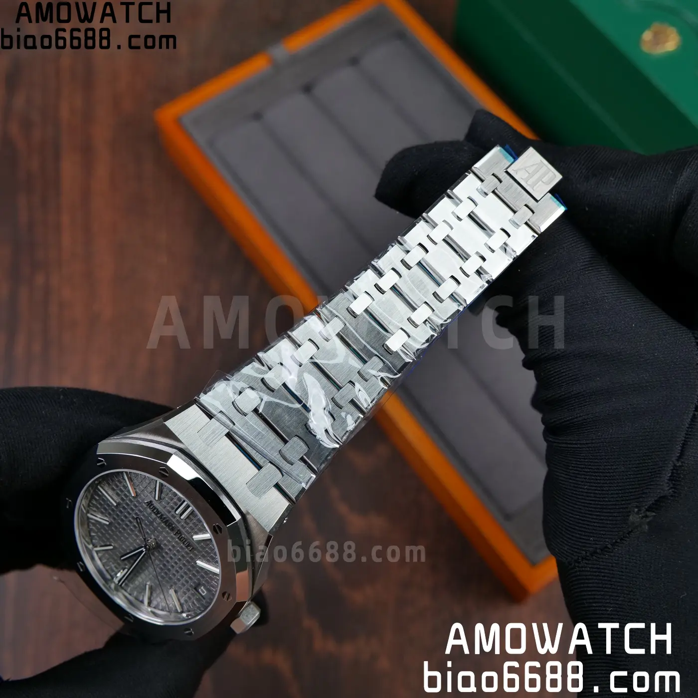 AP Royal Oak 41mm 15510ST SS DDF 1:1 Best Edition Gray Dial on SS Bracelet SA4302 Super Clone 69 2a22238f36de510 AMO Watch