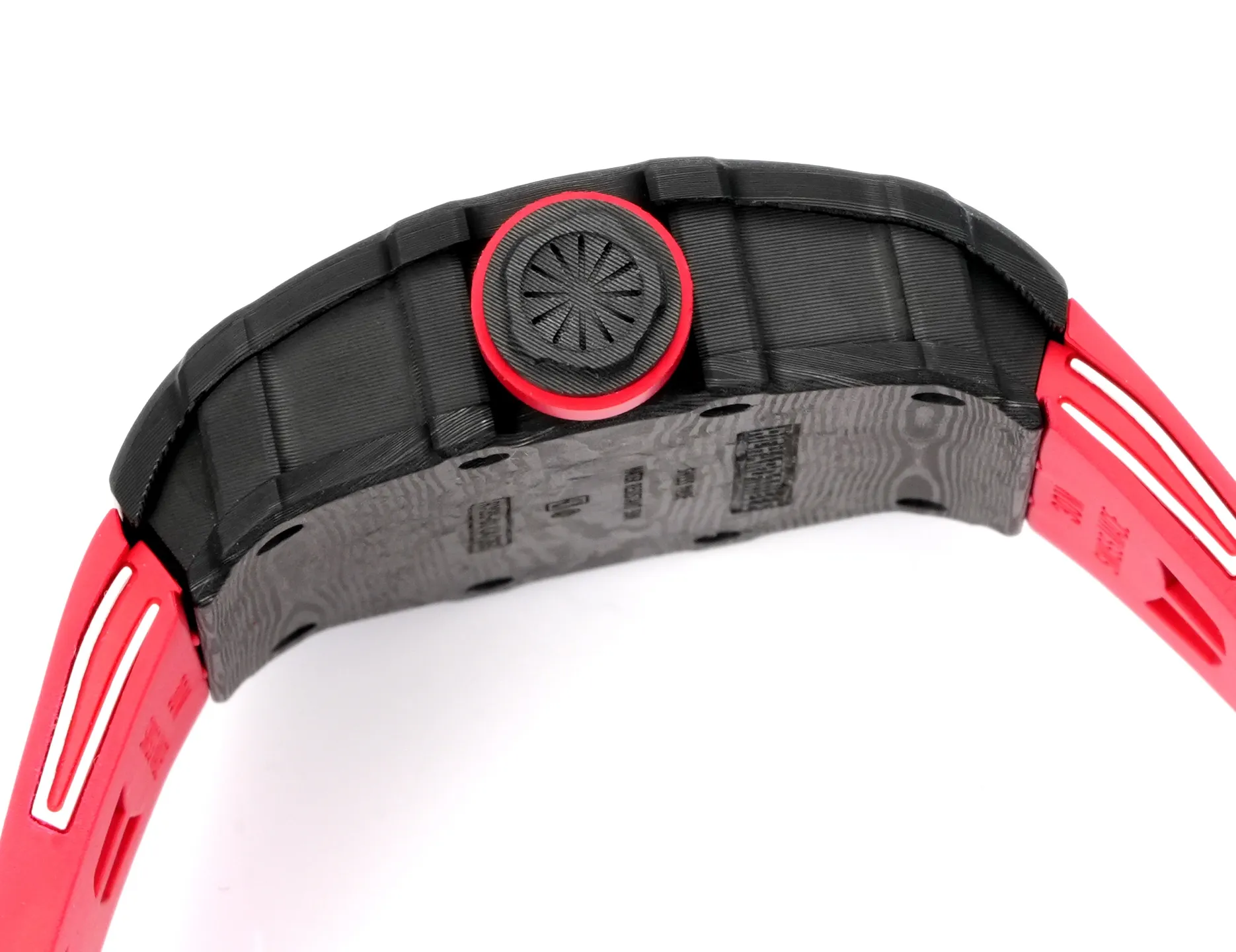 RICHARD MILLE RM035 RM35-01 Black Carbon NEW Factory Best Edition Skeleton Dial on Red Rubber Strap Clone RMUL3 24 2ad741f4d1f0334 AMO Watch
