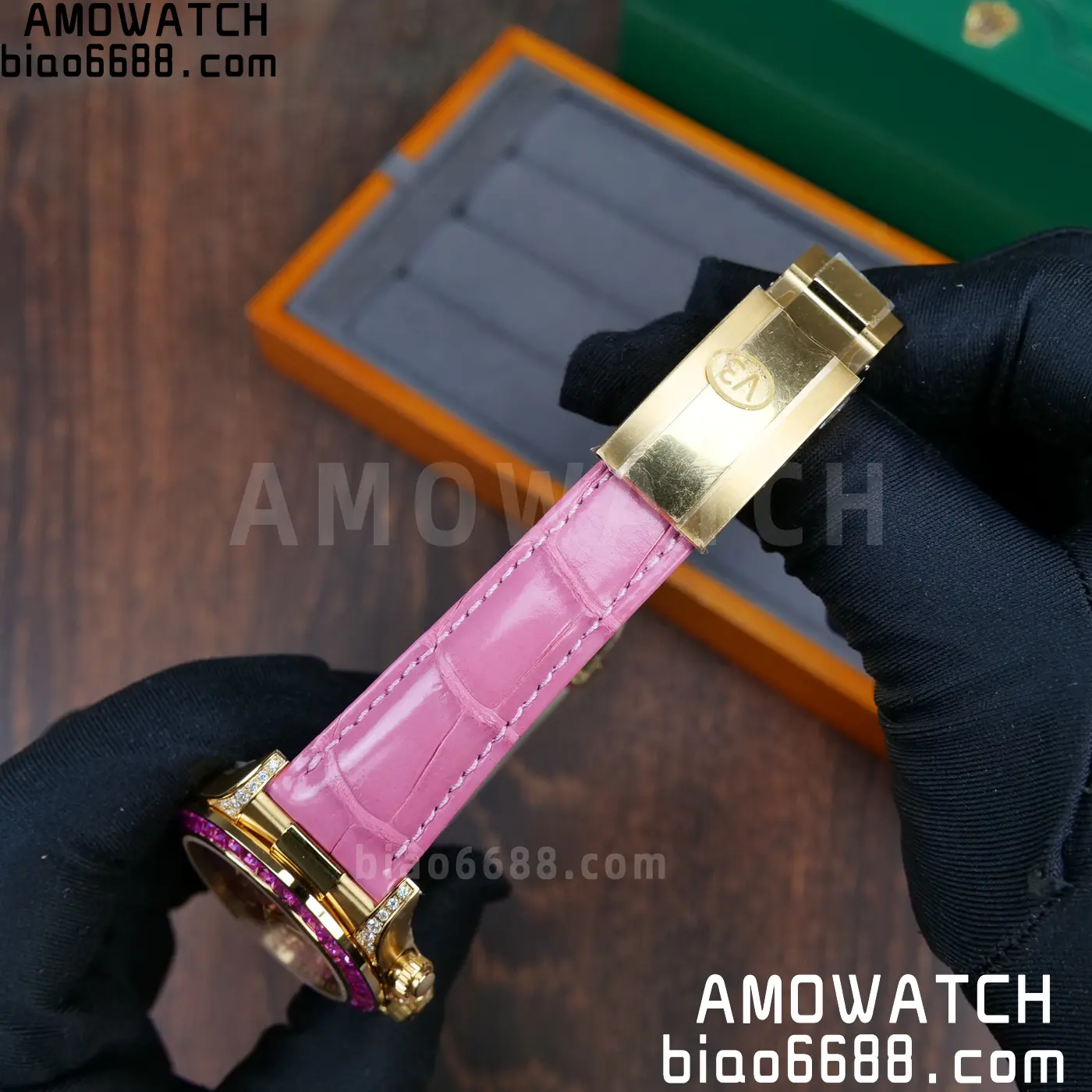 Rolex Daytona 126538TRO Gold Factory Best Edition Pink Dial on Pink Leather Strap 4130 V3 79 2e5d1e8a2c1c07e 阿默表行AmoWatch