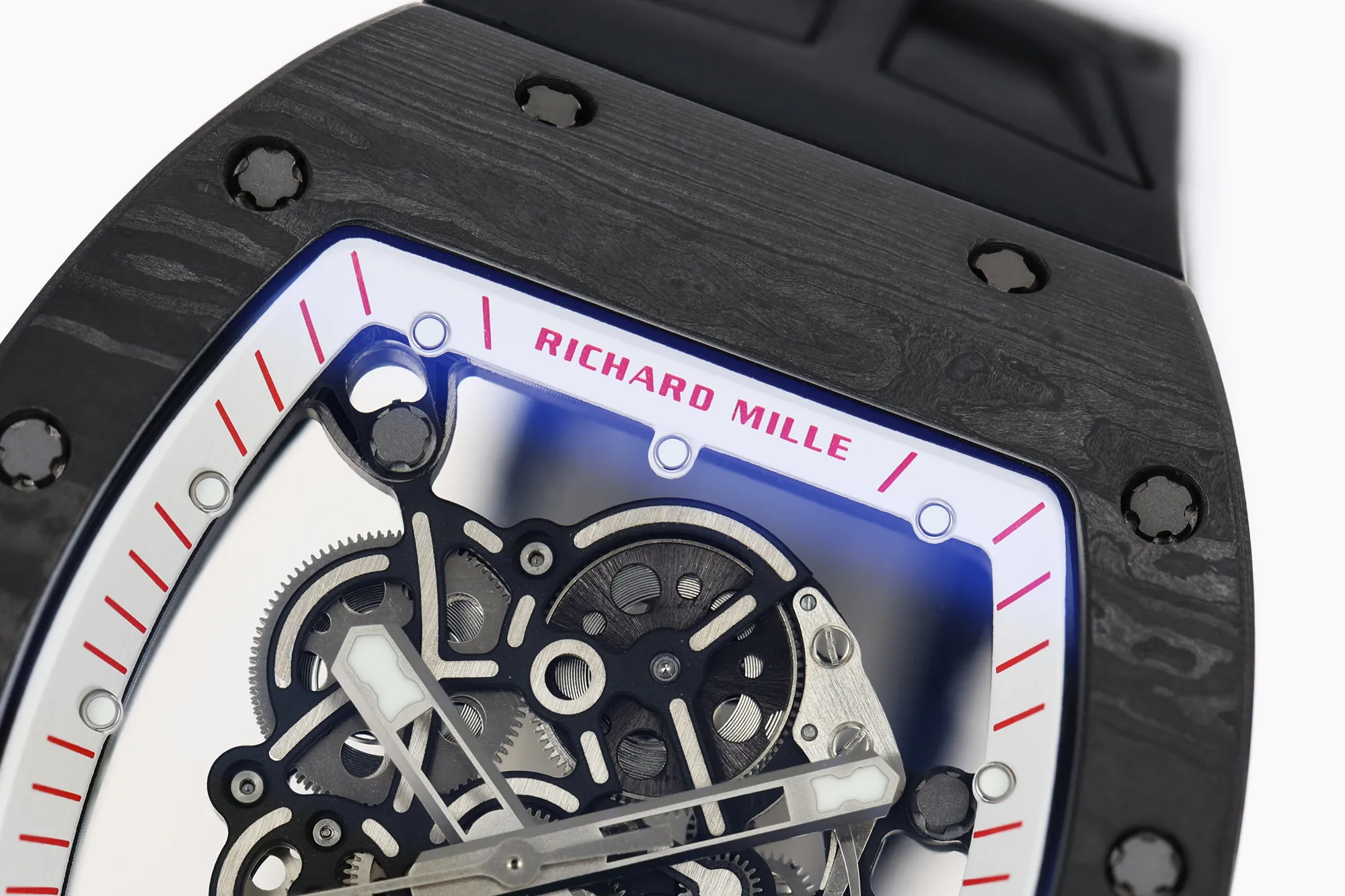 RICHARD MILLE RM055 NTPT ZF 1:1 Best Edition White Bezel Red Crown on Black Rubber Strap RMUL2 Super Clone V3 21 35f1b4d7167879e AMO Watch
