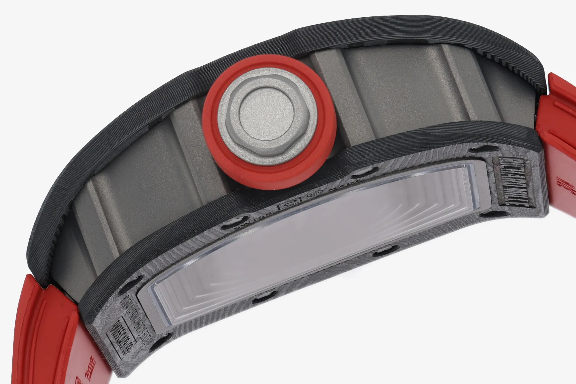 RICHARD MILLE RM055 RM 055 NTPT/Ti ZF 1:1 Best Edition Black Bezel Red Crown on Rubber Strap RMUL2 Super Clone V3 23 39481ba3530efe7 AMO Watch