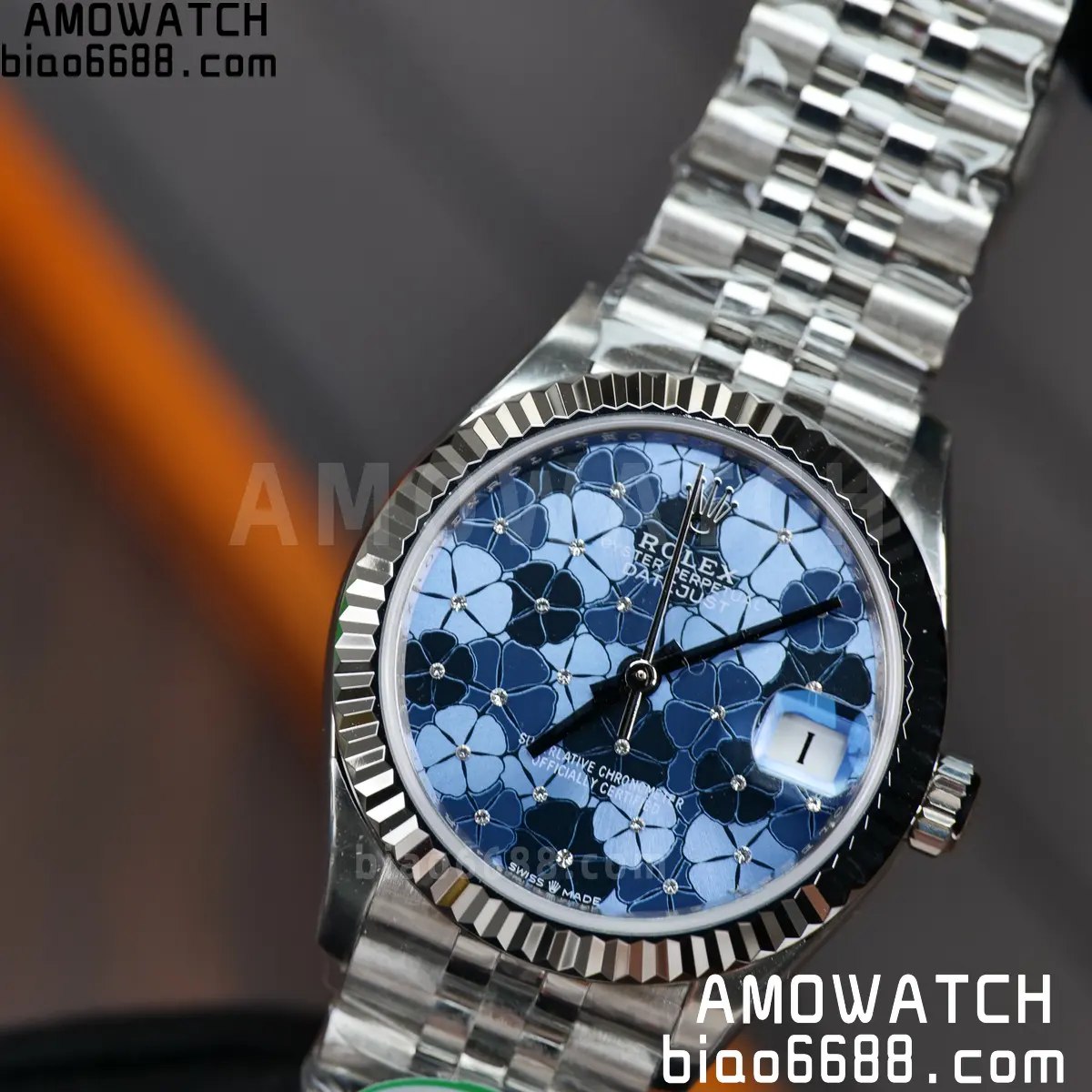 Rolex DateJust 31 278274 THBF 1:1 Best Edition 904L Steel Fluted Blue Floral Dial on SS Jubilee Bracelet HZ Cal.2236 73 39f9a3b4935dd54 AMO Watch
