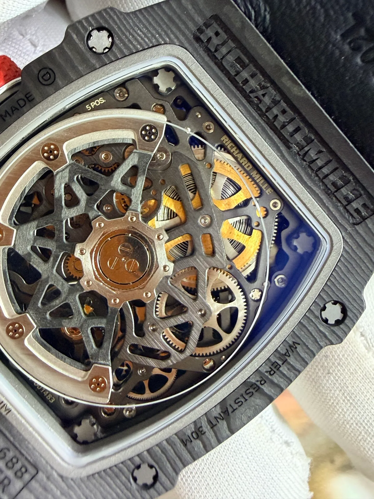 RICHARD MILLE RM67-02 Black NTPT RICH Factory 1:1 France Blue/Red/White Skeleton Dial CRMA7 Super Clone 63 3b49bb1f809c67f 阿默表行AmoWatch