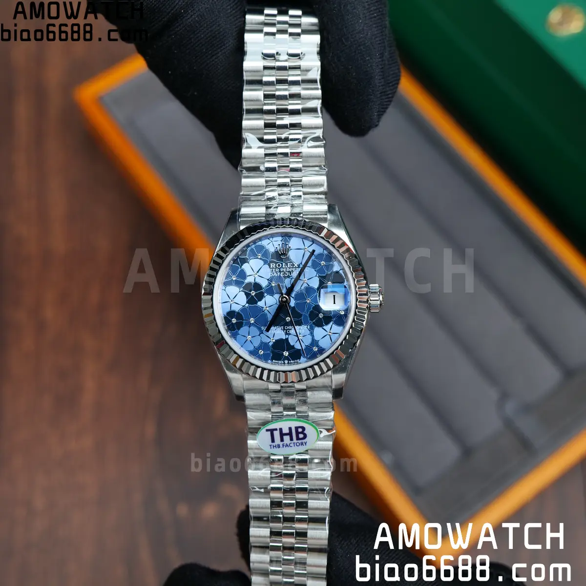Rolex DateJust 31 278274 THBF 1:1 Best Edition 904L Steel Fluted Blue Floral Dial on SS Jubilee Bracelet HZ Cal.2236 62 3b6c6a027d923b1 AMO Watch
