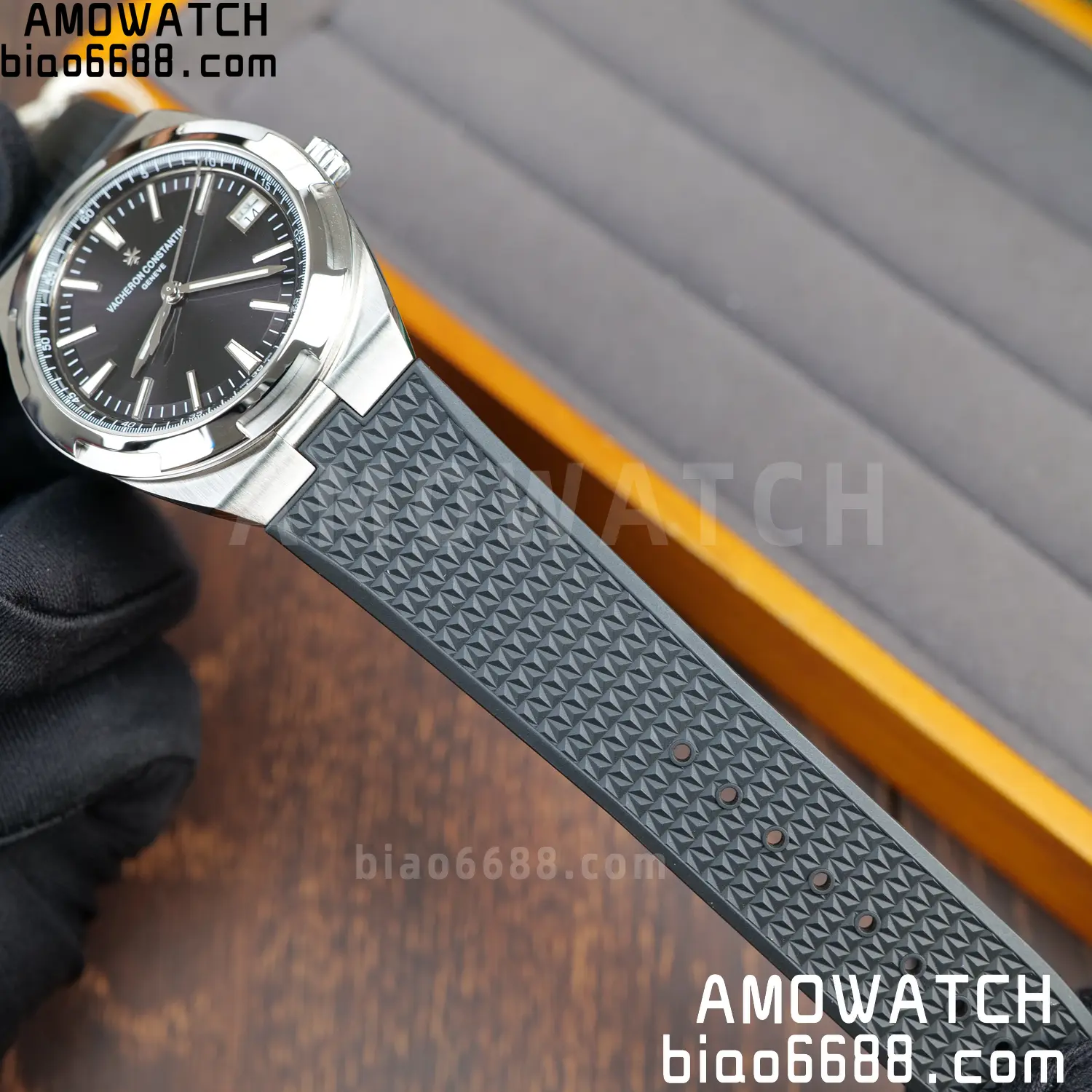 VC Overseas 4500V SS PPF1:1 Best Edition Black Dial on Black Rubber Strap A5100 78 3ba0901ffc67cc6 AMO Watch